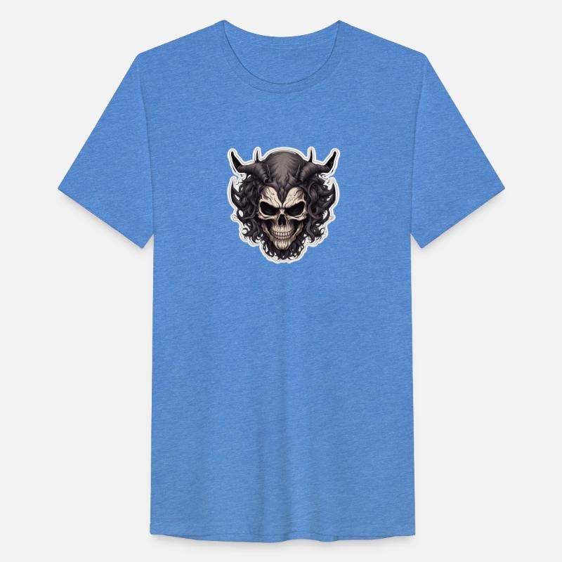 Horned skull with dark fire