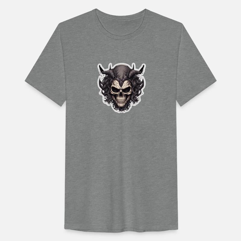 Horned skull with dark fire