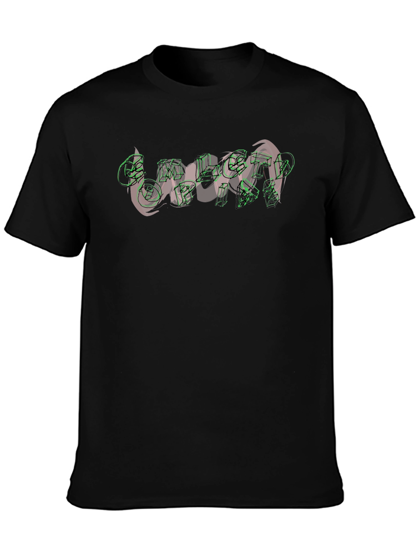 Unique Graphic Print Black T-Shirt