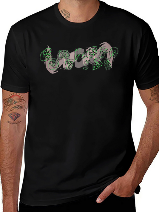 Unique Graphic Print Black T-Shirt