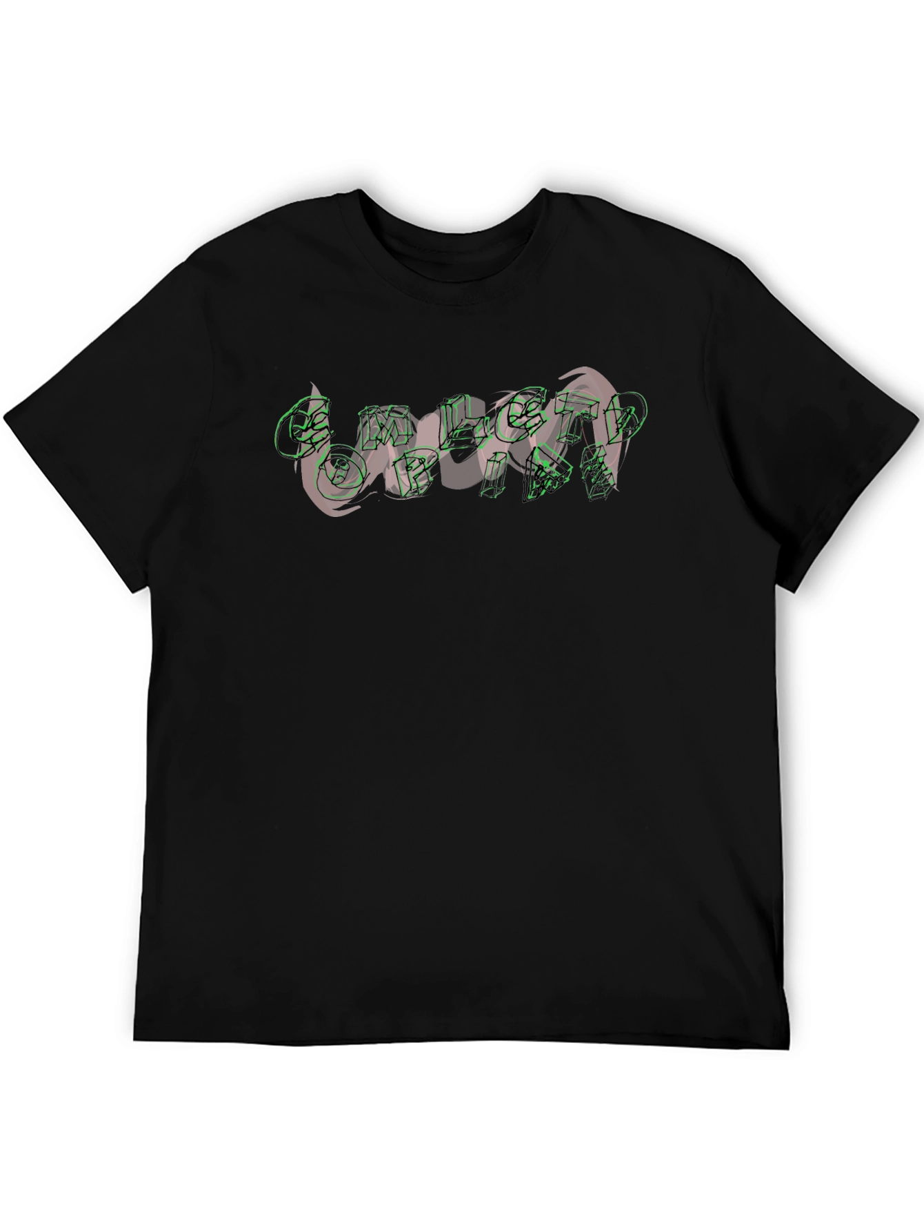 Unique Graphic Print Black T-Shirt