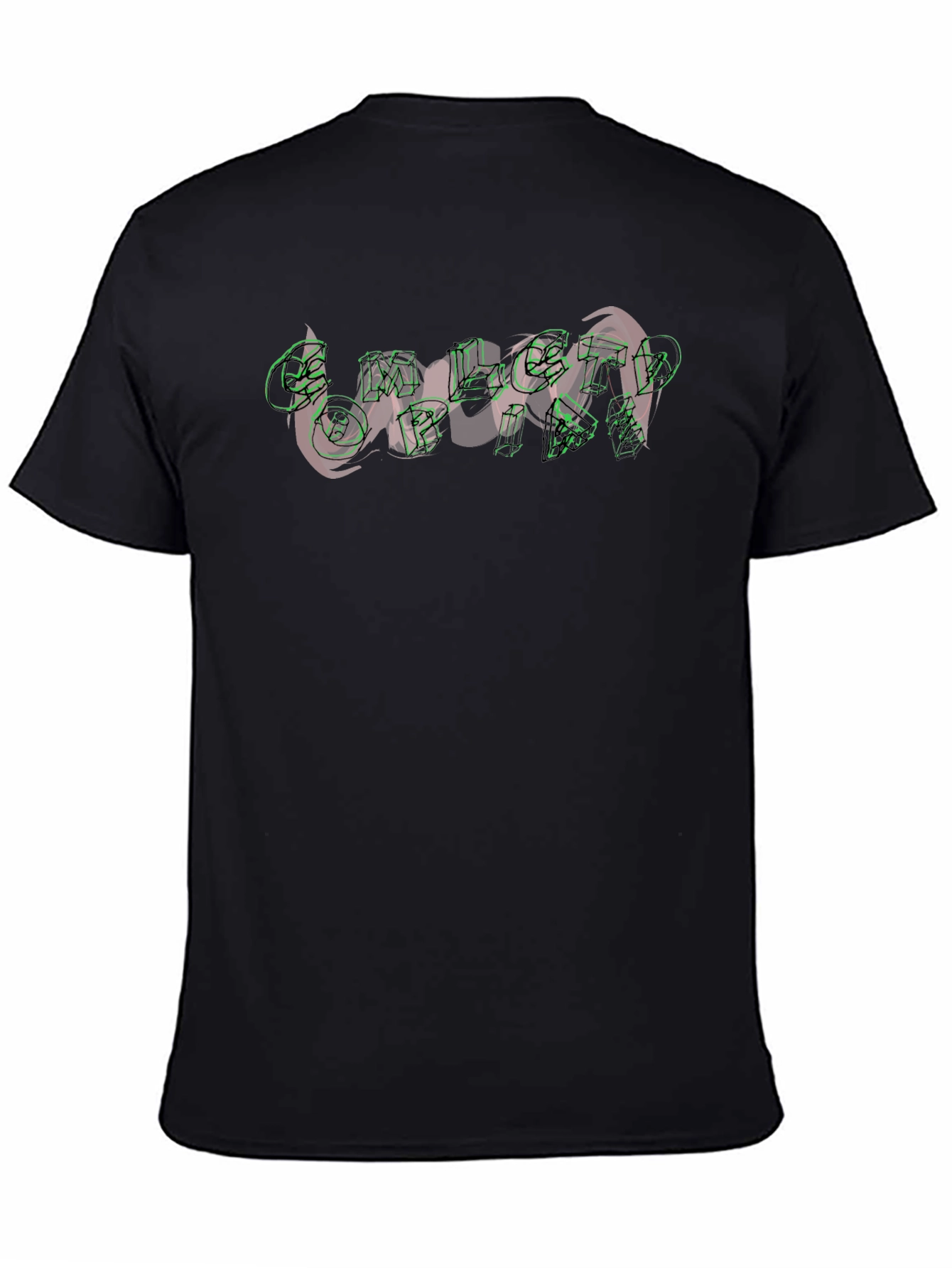 Unique Graphic Print Black T-Shirt