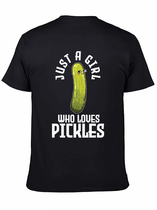 Just a Girl Who Loves Pickles T-Shirt Funny Foodie Tee