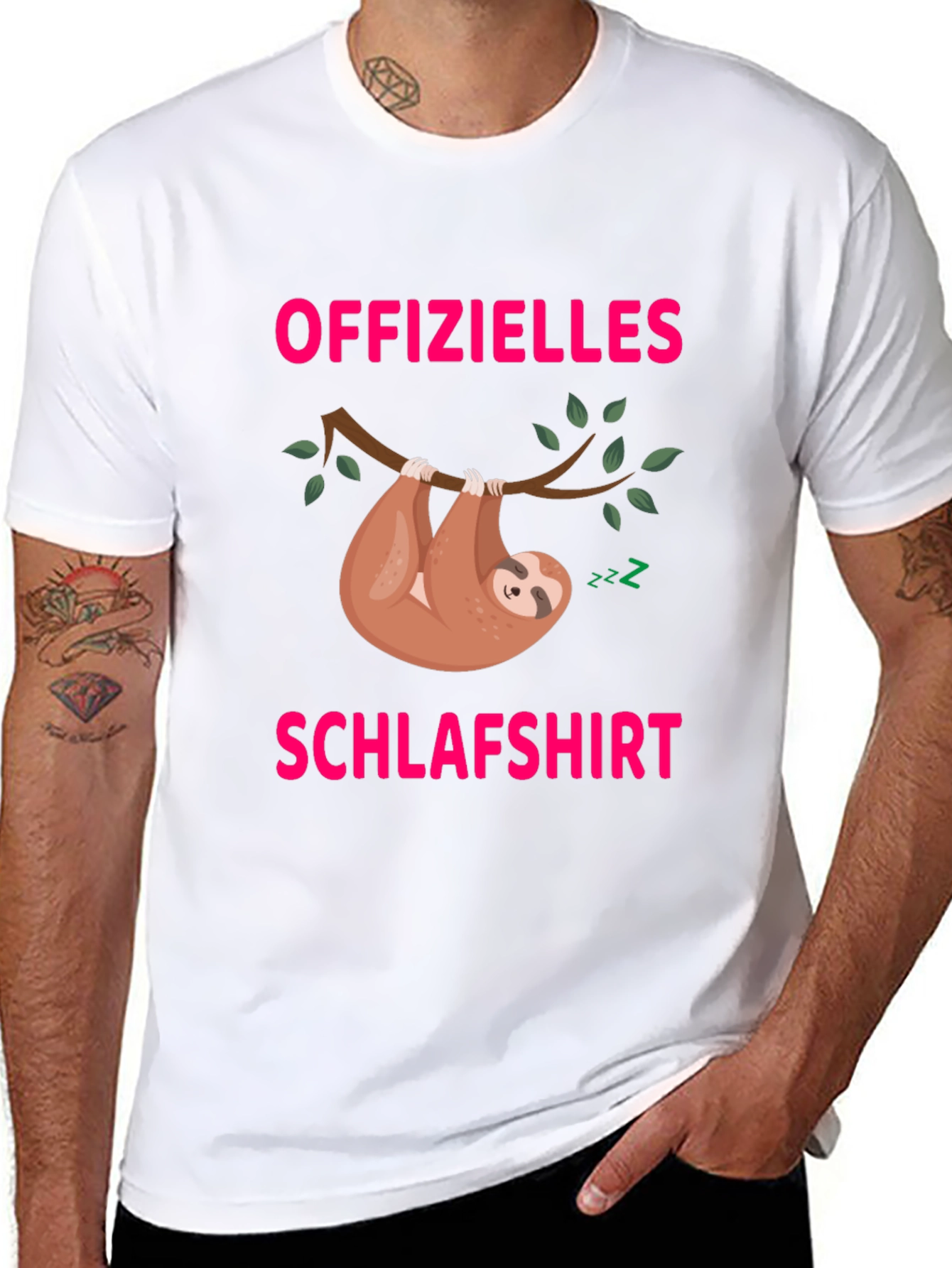 Funny Sloth Schlafshirt Graphic T-Shirt