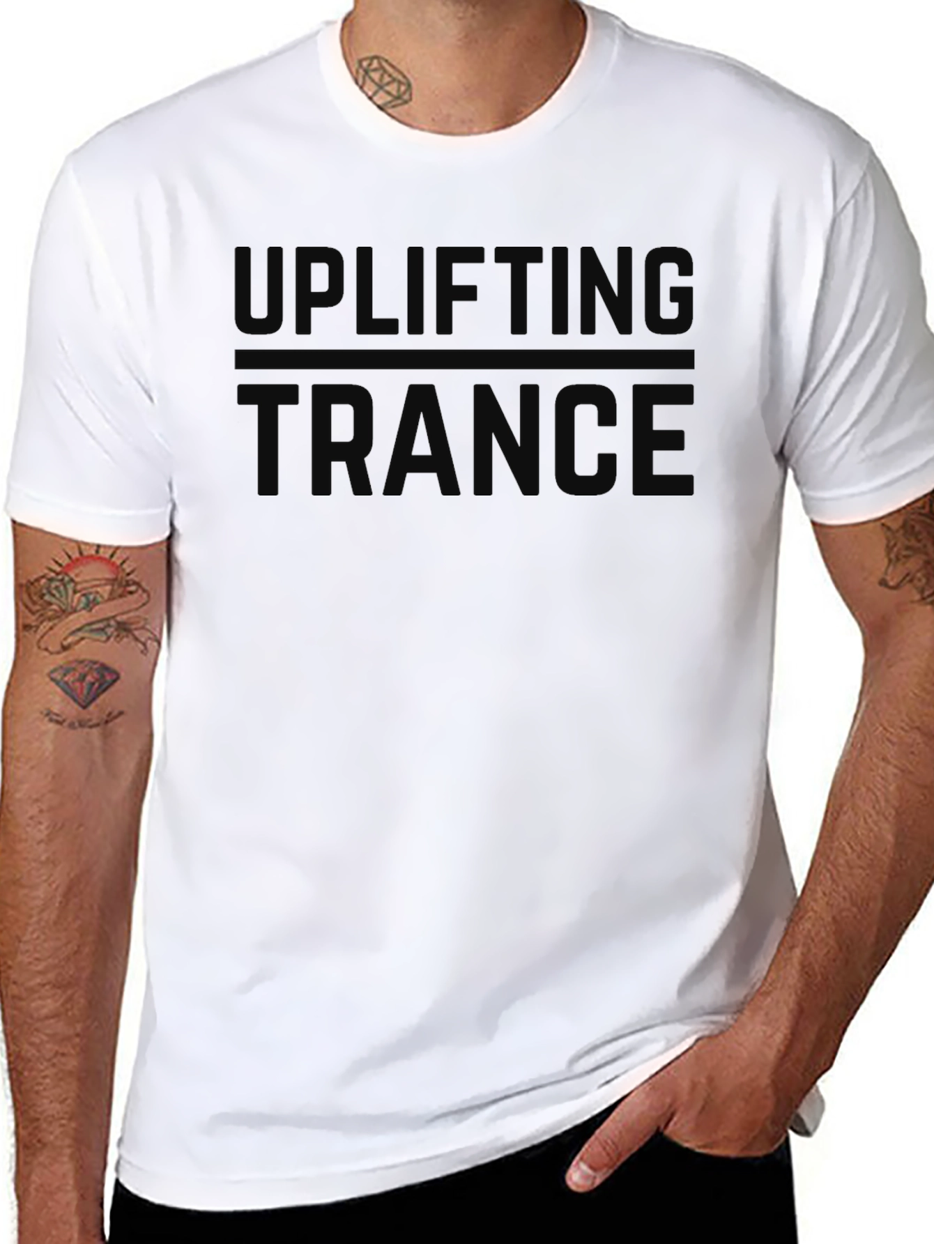 Uplifting Trance Black Graphic Tee - Music Lovers T-Shirt
