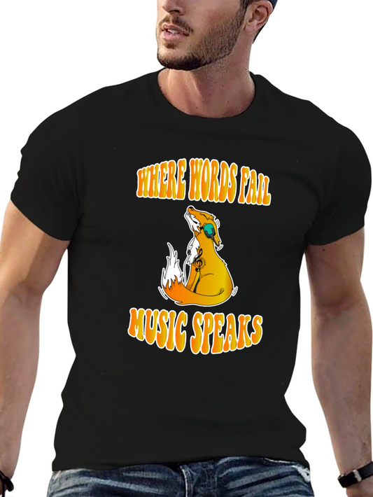 Music Speaks T-Shirt - Fox Design
