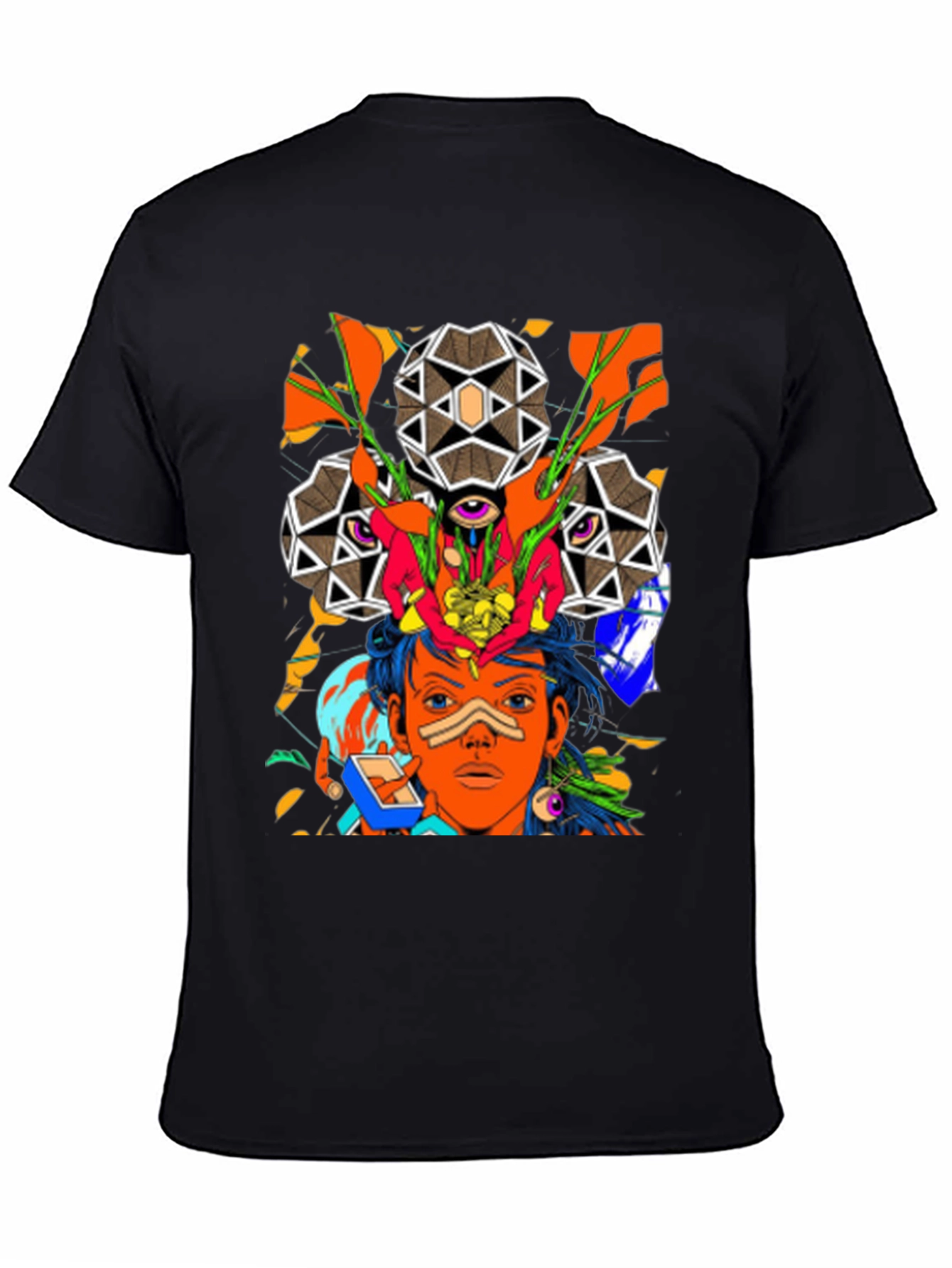 Abstract Graphic Print Mens T-Shirt