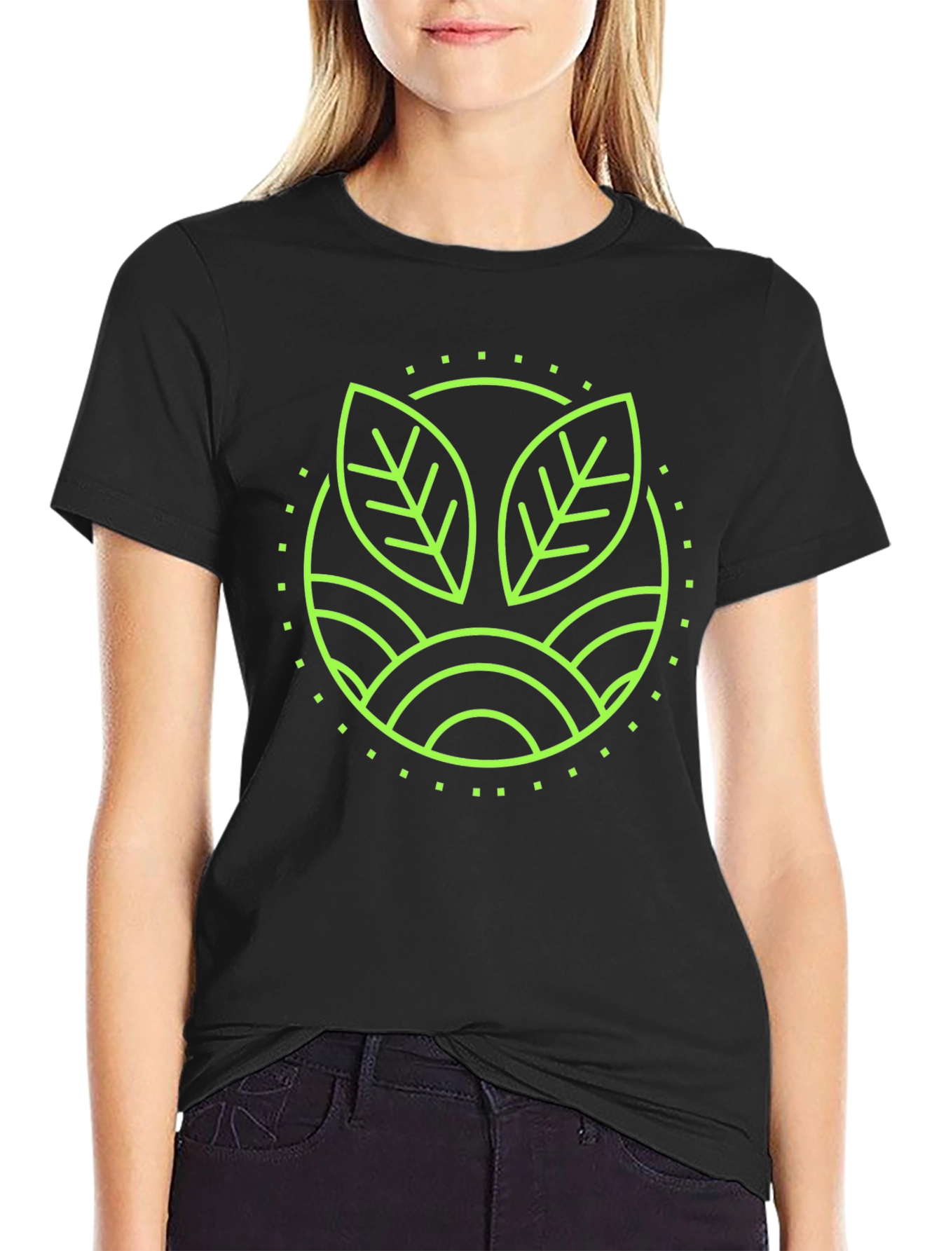 Eco-Friendly Graphic Tee - Stylish Black T-Shirt