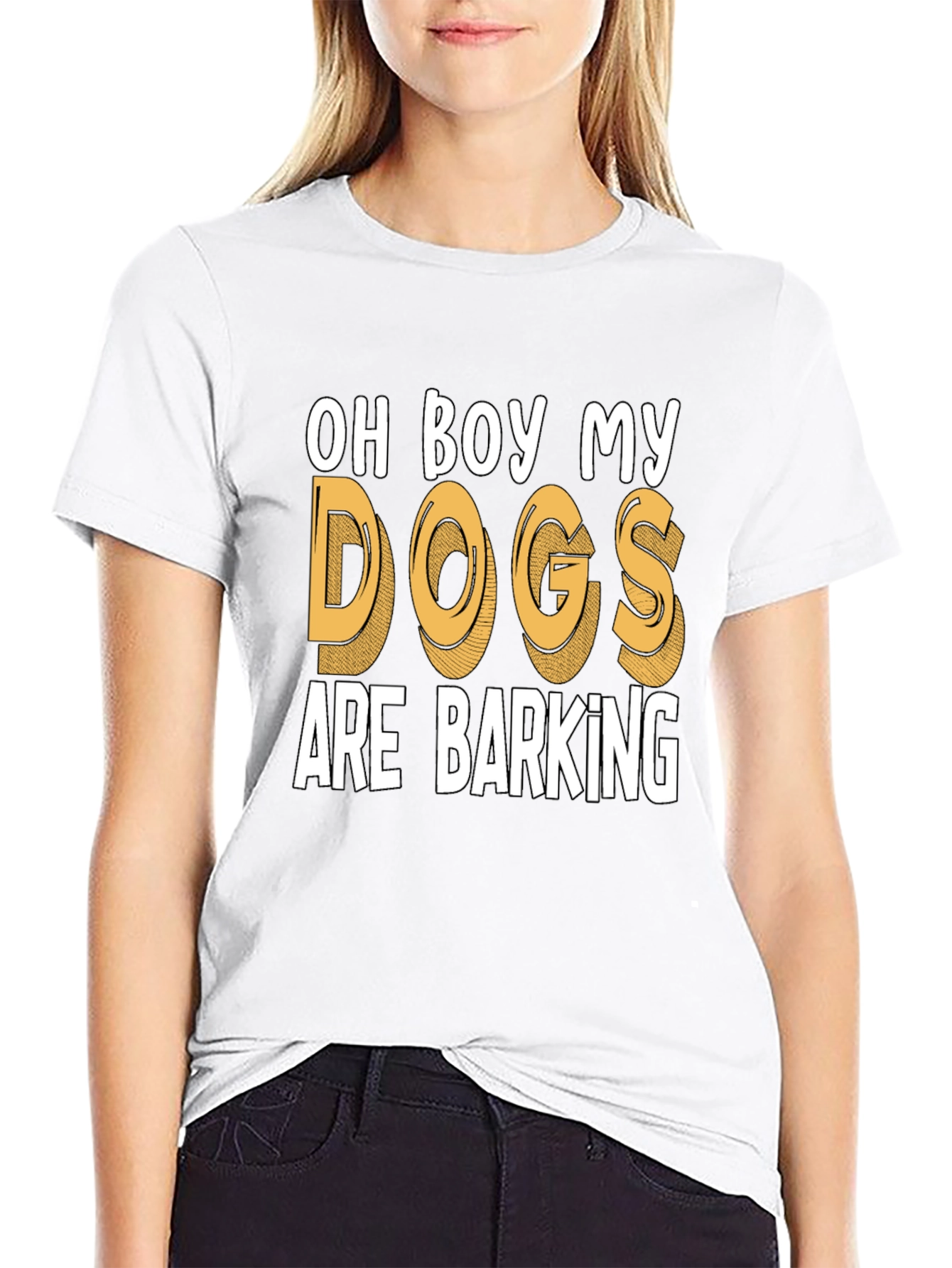 Mens Oh Boy My Dogs Are Barking Graphic Tee