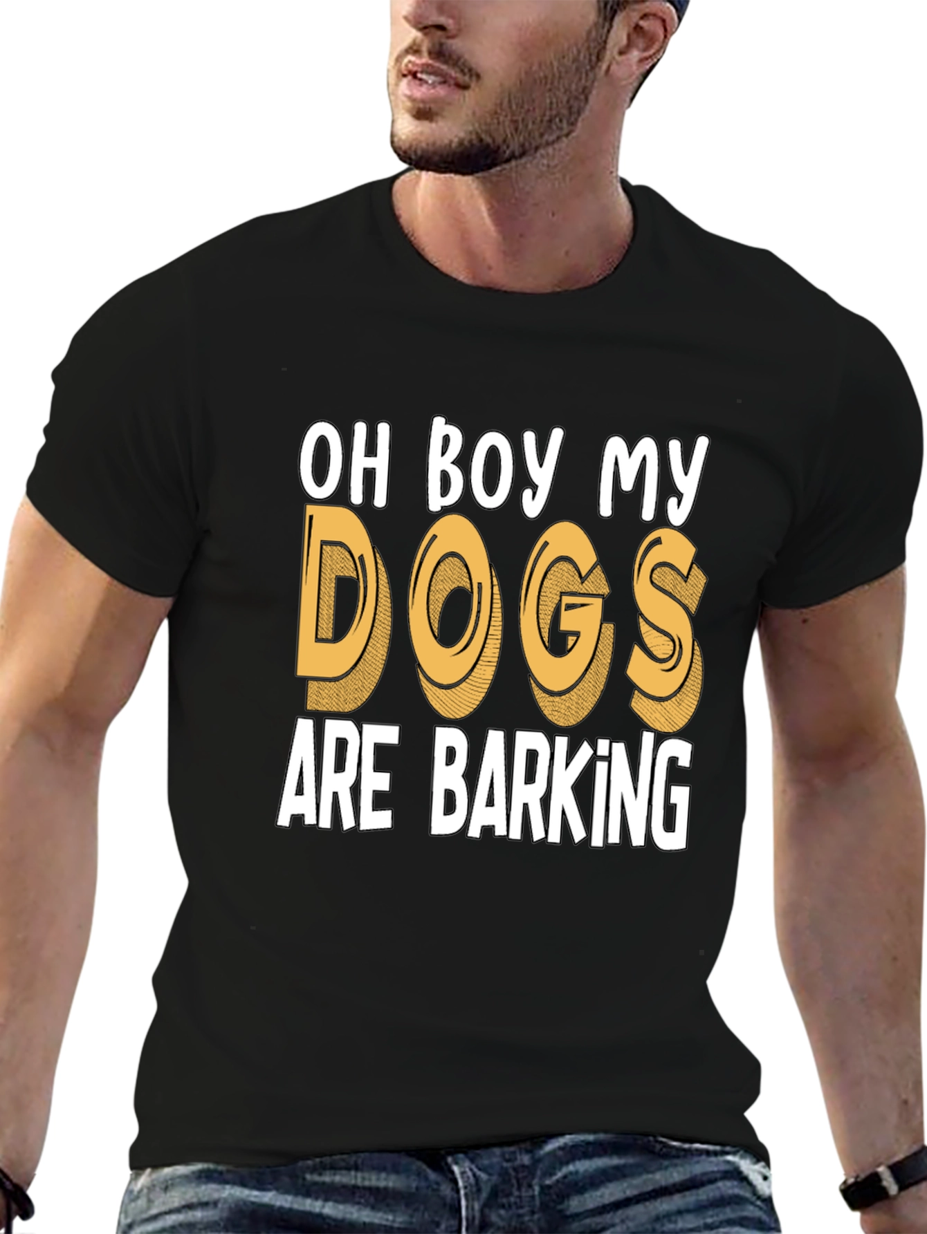 Mens Oh Boy My Dogs Are Barking Graphic Tee