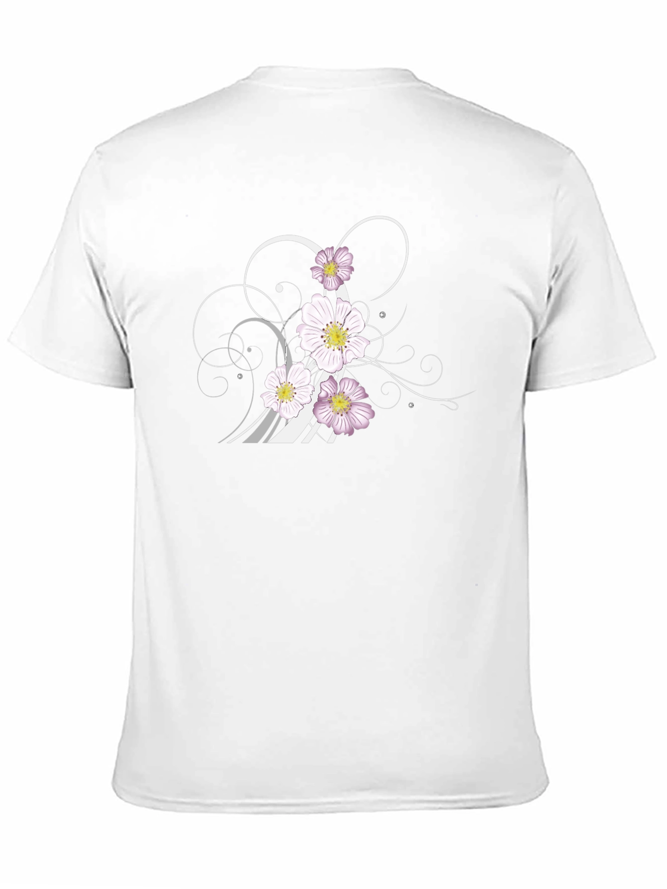 Floral Swirl Graphic Black T-Shirt