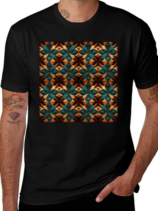 Geometric Pattern T-Shirt - Modern Art Tee