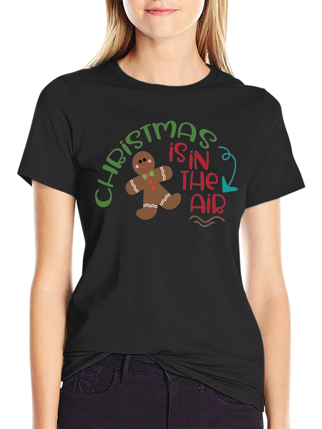 Christmas in The Air T-Shirt Gingerbread Man