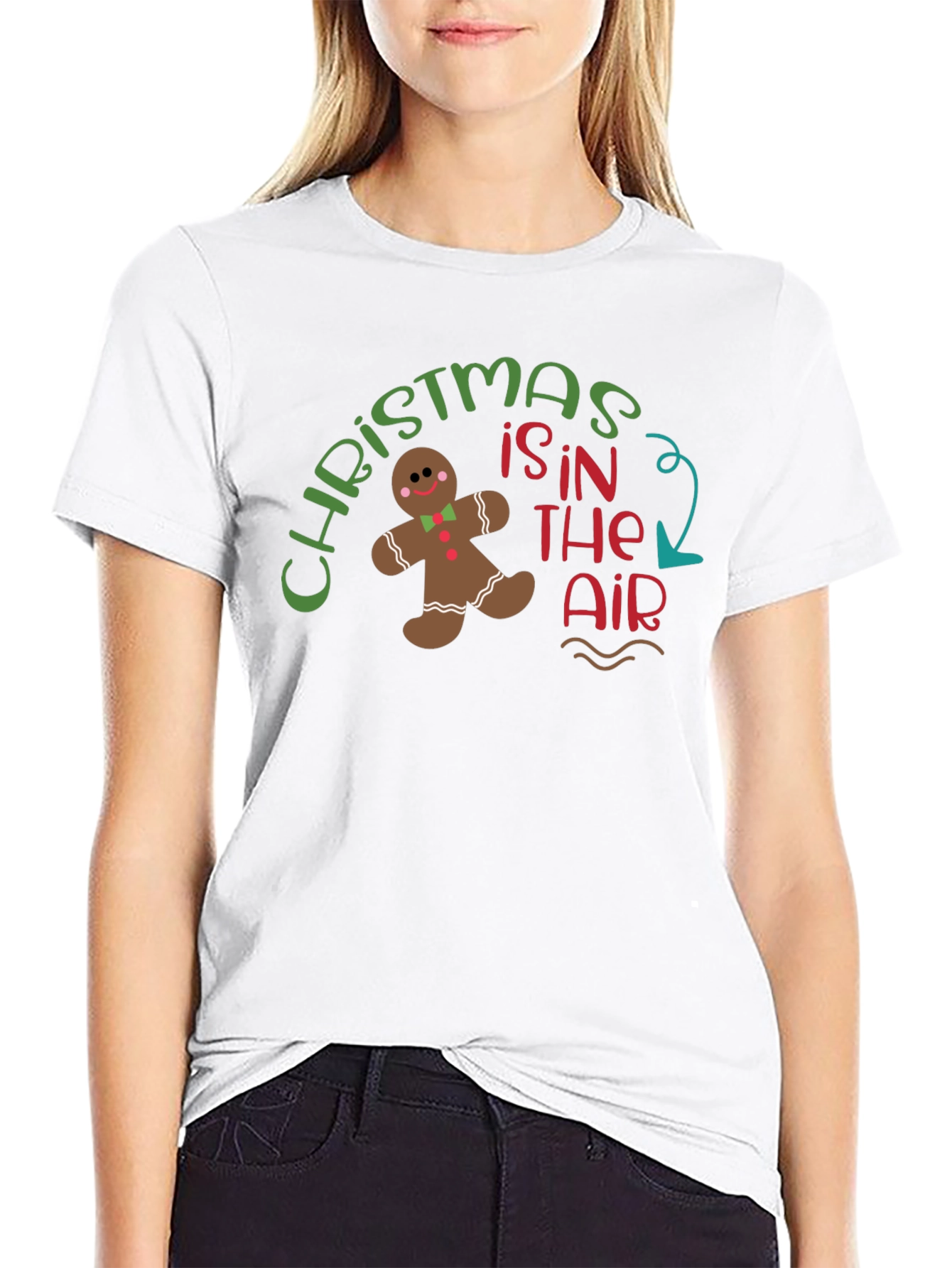 Christmas in The Air T-Shirt Gingerbread Man