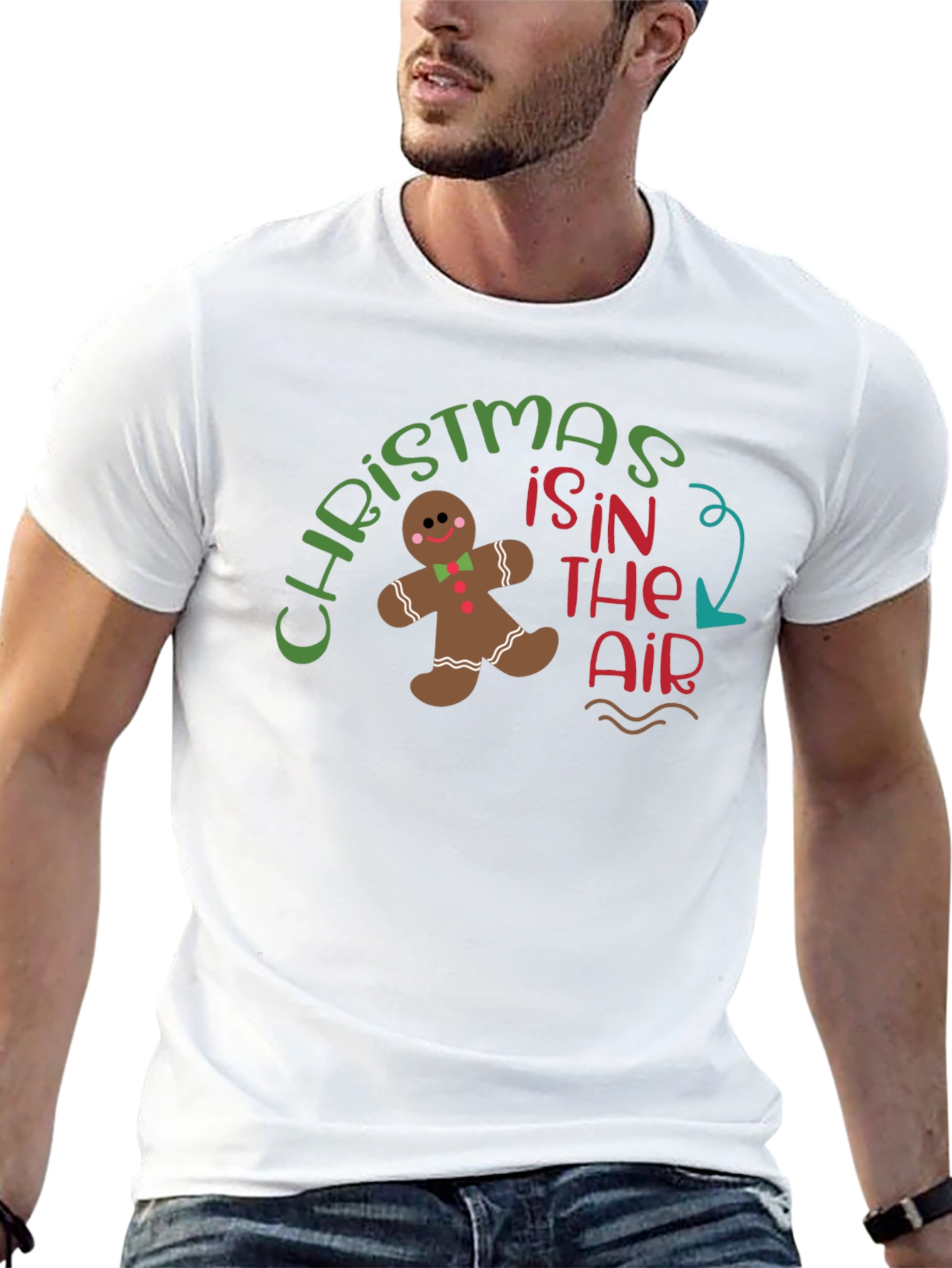 Christmas in The Air T-Shirt Gingerbread Man
