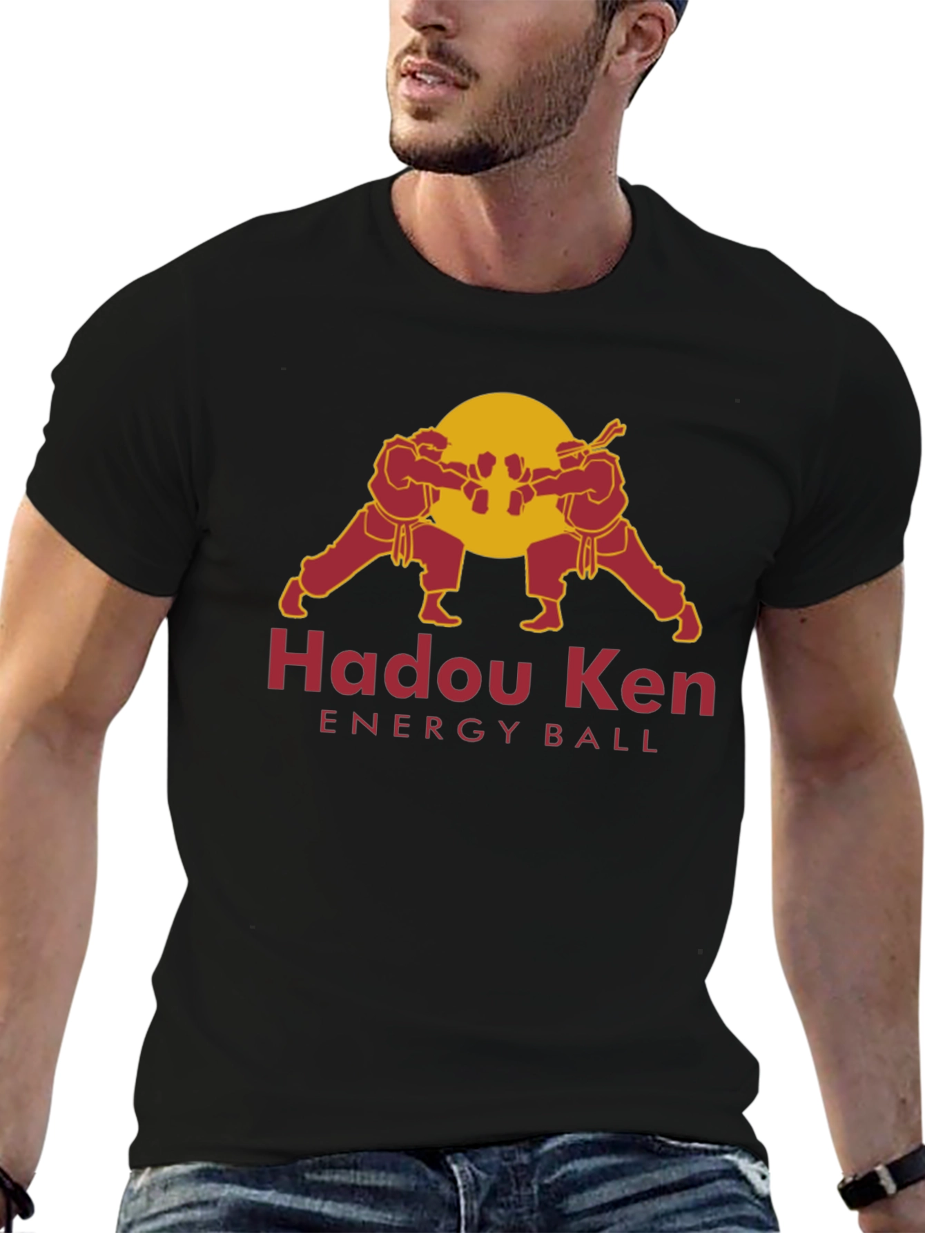 Hadou Ken Energy Ball Black T-Shirt