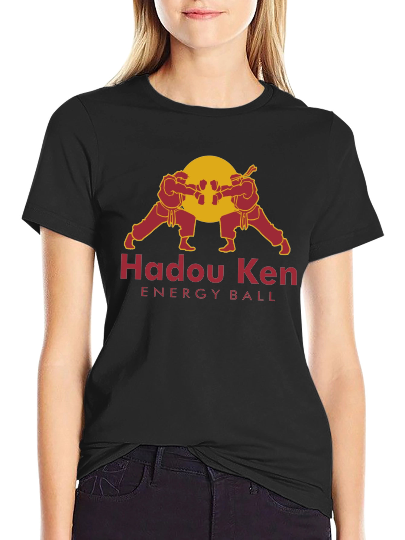 Hadou Ken Energy Ball Black T-Shirt