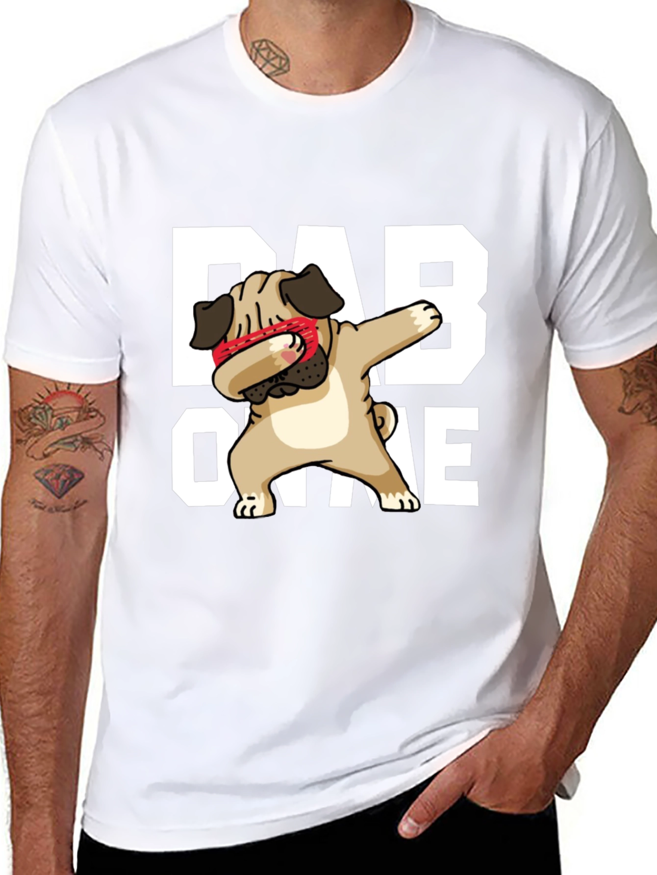 Dabbing Pug Dad Life T-Shirt
