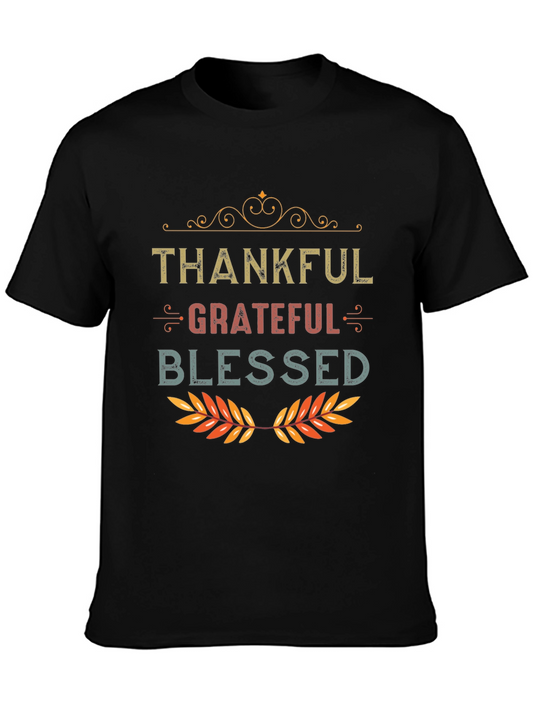 Thankful Grateful Blessed Graphic Tee