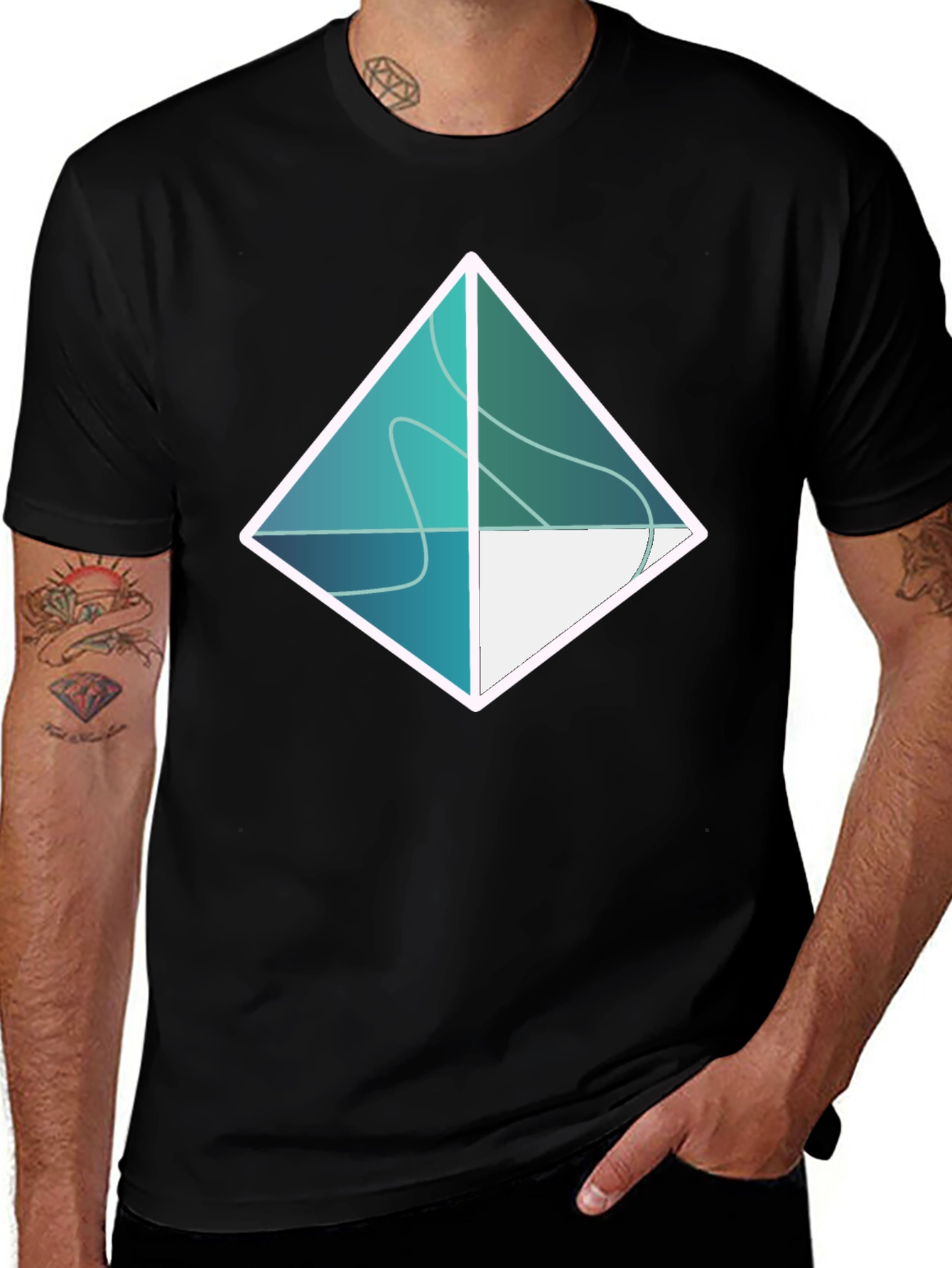 Geometric Diamond Tee - Modern Minimalist Design