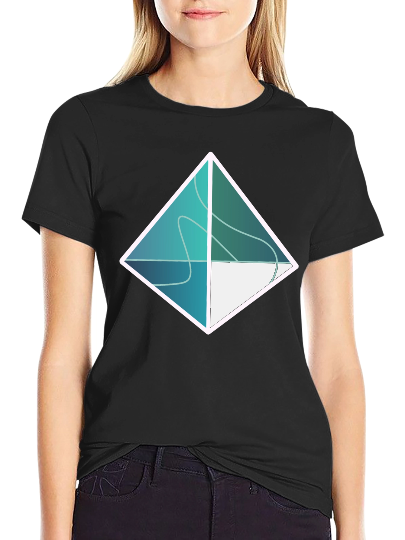 Geometric Diamond Tee - Modern Minimalist Design