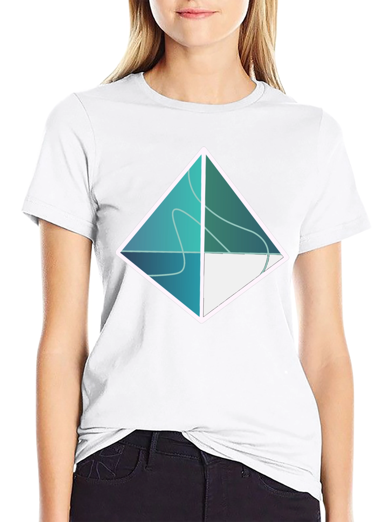 Geometric Diamond Tee - Modern Minimalist Design