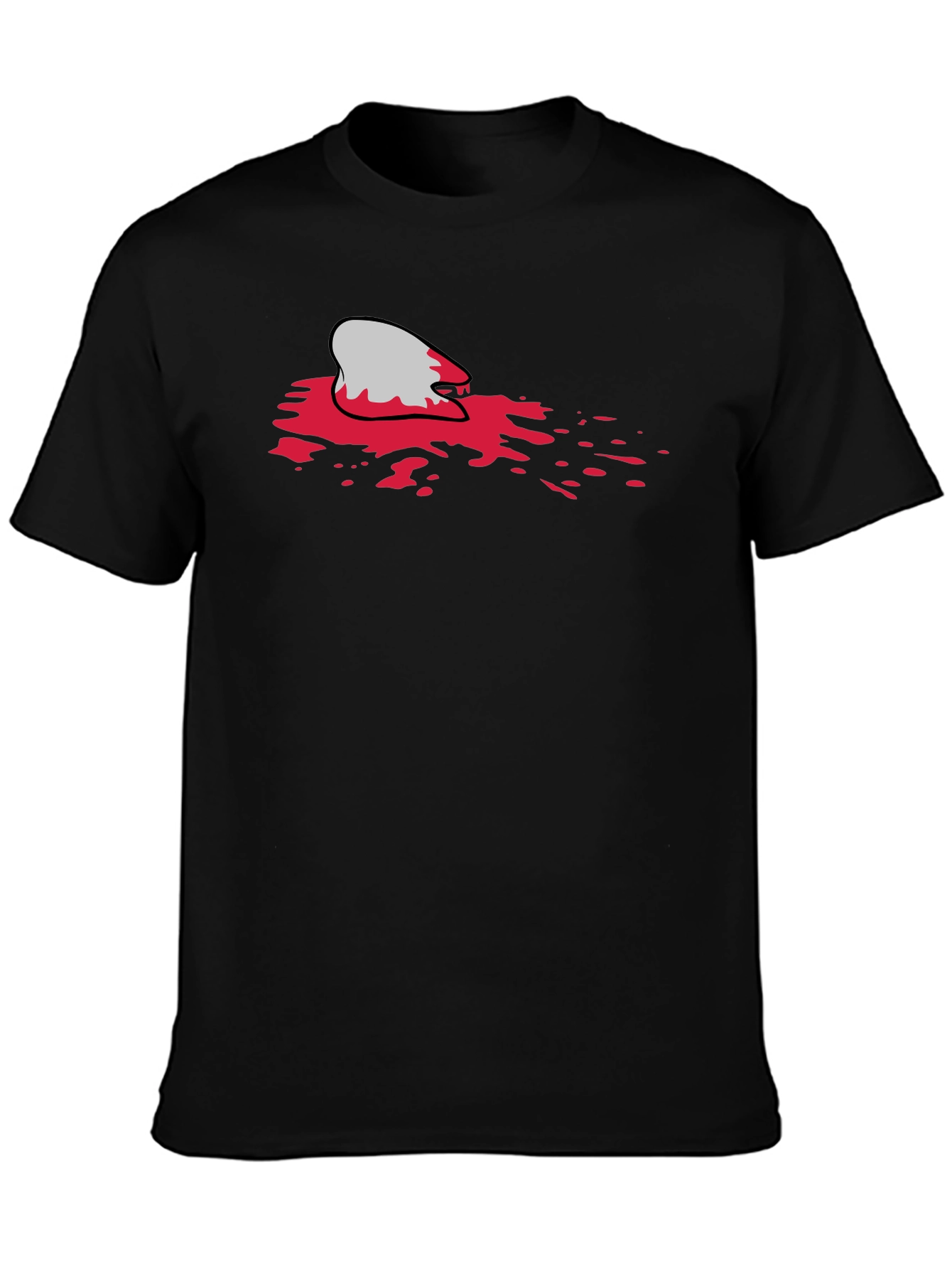 Bloody Shark Bite Black T-Shirt - Unique Graphic Tee