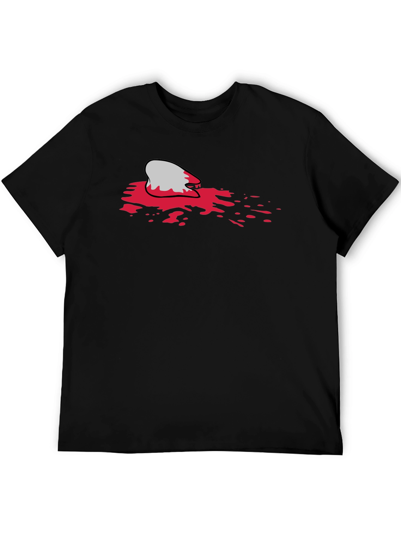 Bloody Shark Bite Black T-Shirt - Unique Graphic Tee