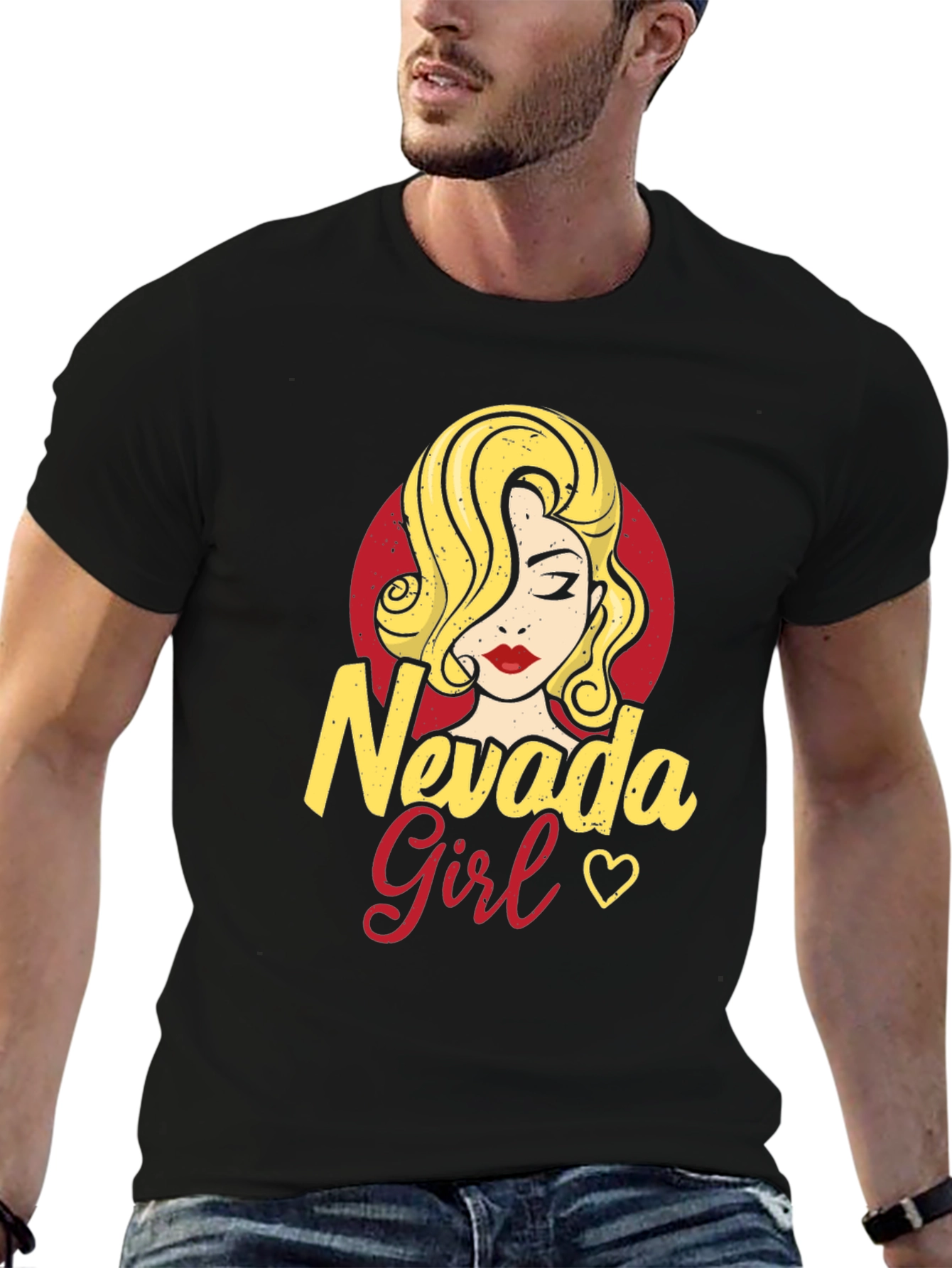 Nevada Girl Graphic Tee - Black Unisex T-Shirt