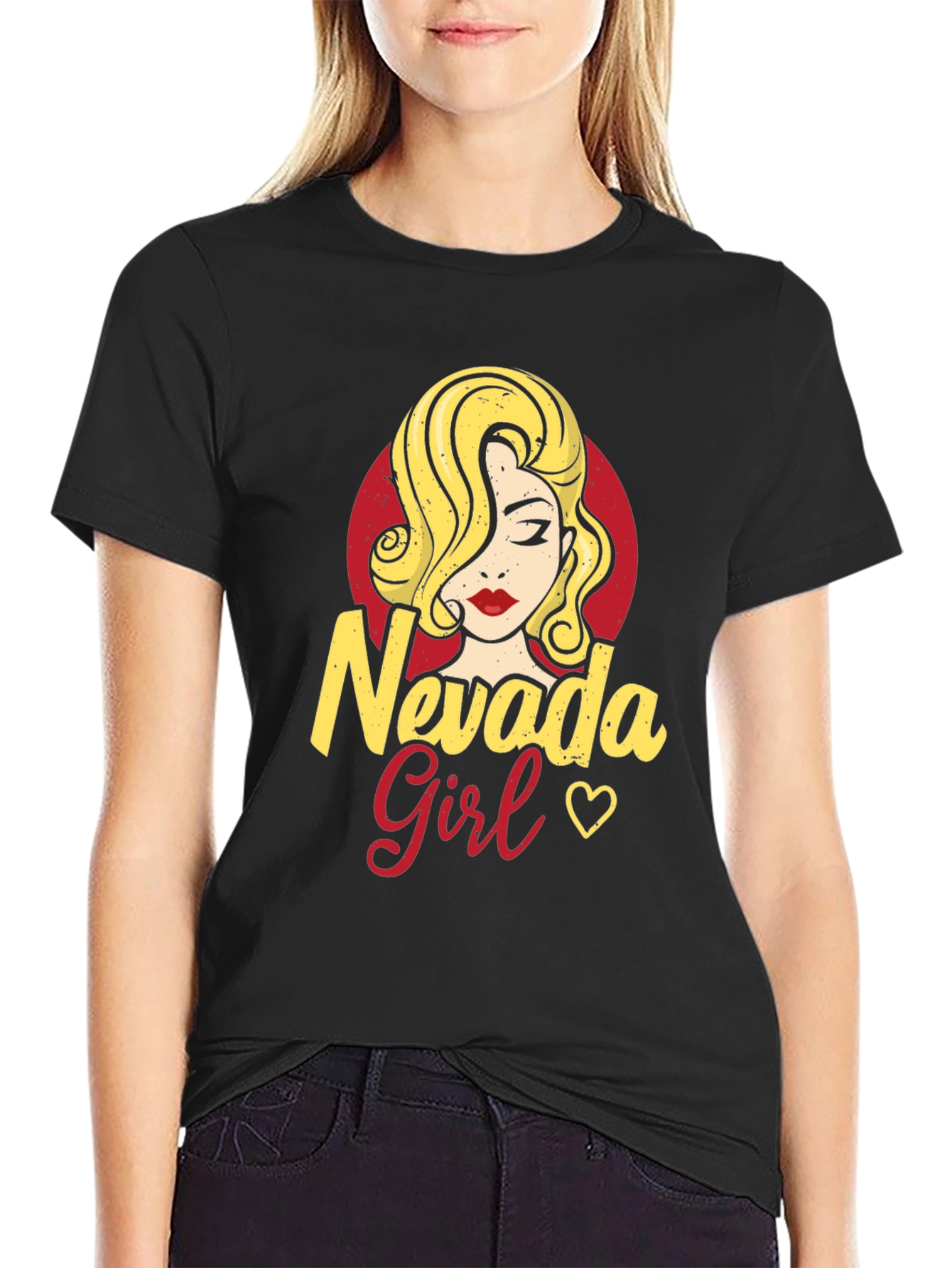 Nevada Girl Graphic Tee - Black Unisex T-Shirt