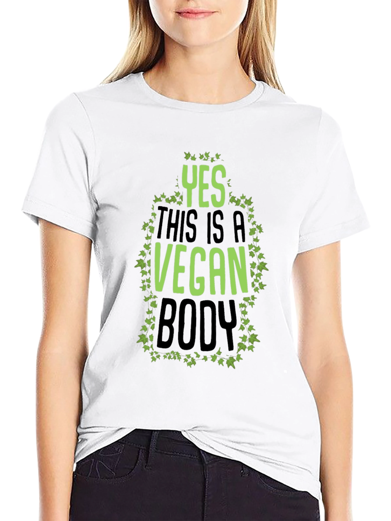 Yes This Is A Vegan Body Black T-Shirt