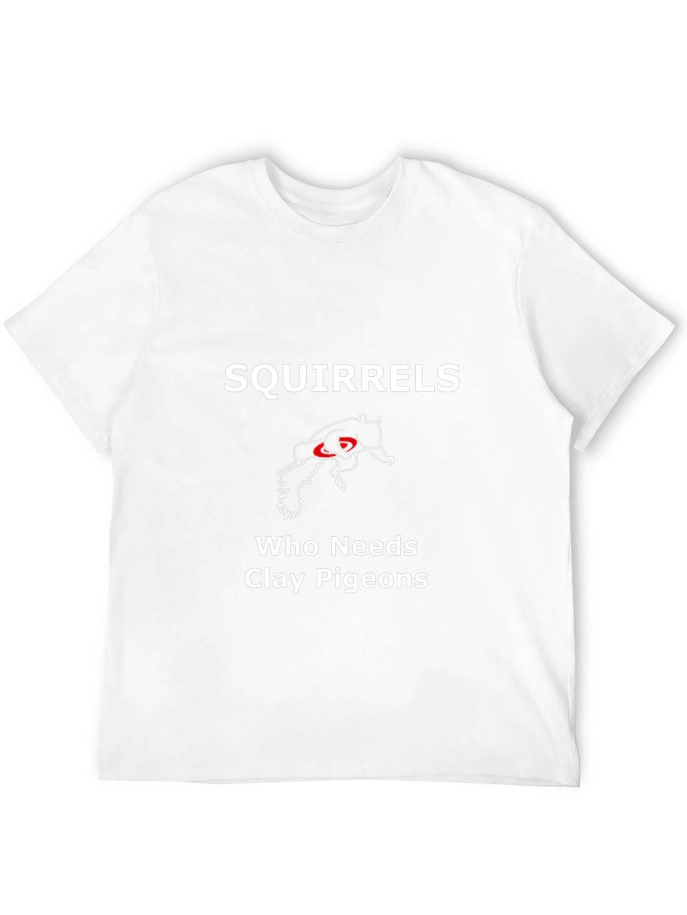Squirrels Who Needs Clay Pigeons Black Graphic Tee