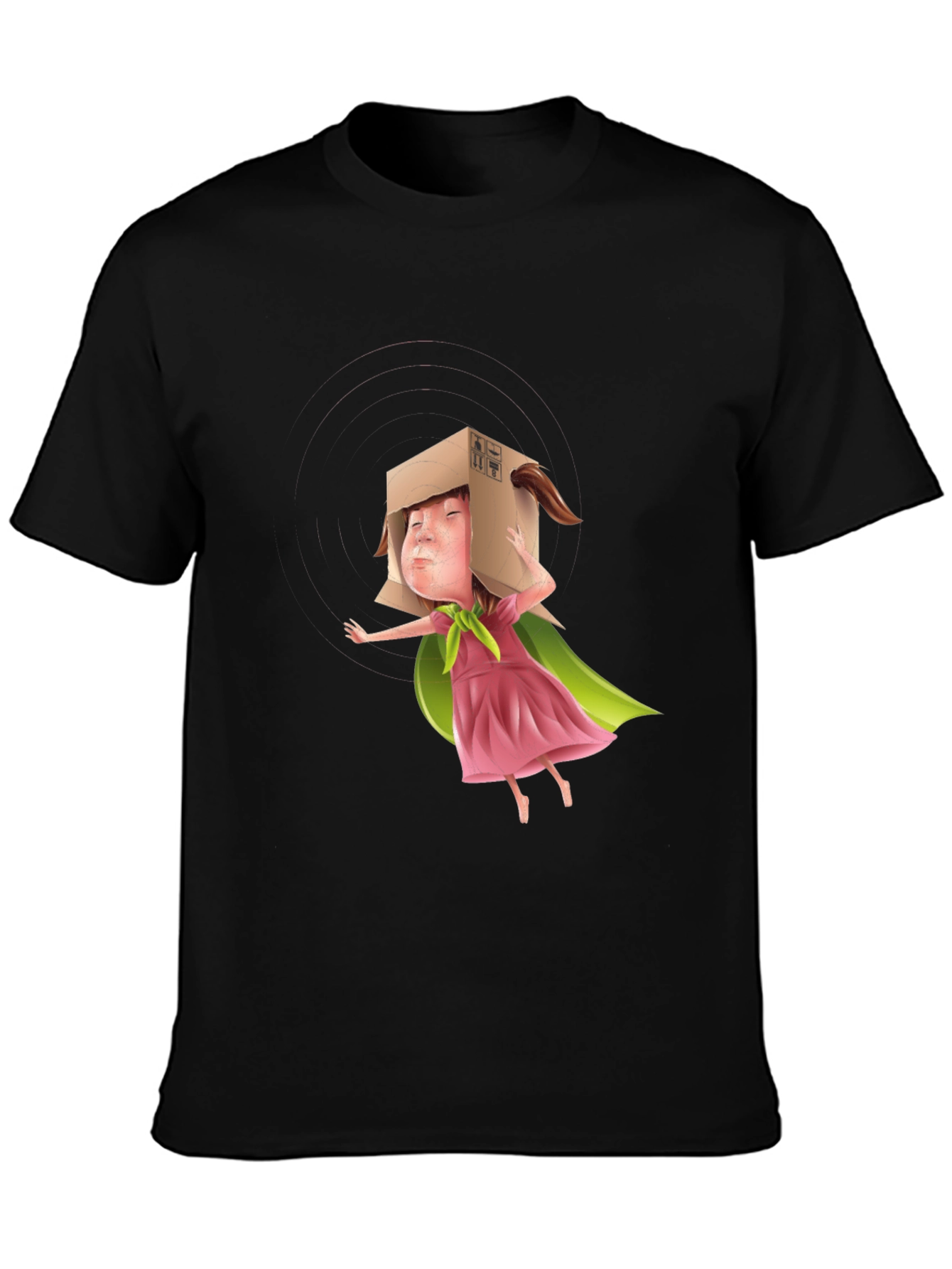 Box Head Kid Graphic Tee - Black T-Shirt