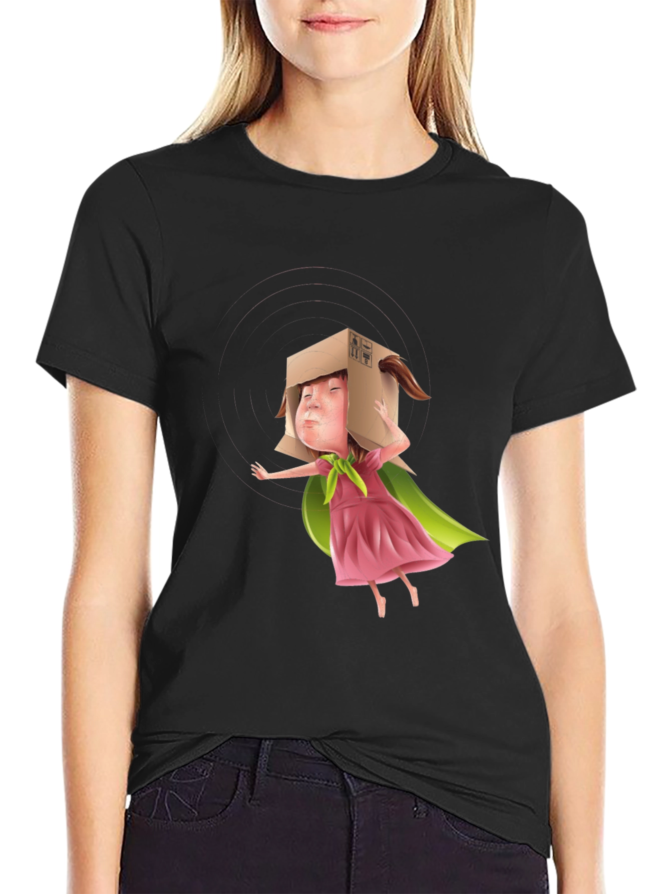 Box Head Kid Graphic Tee - Black T-Shirt