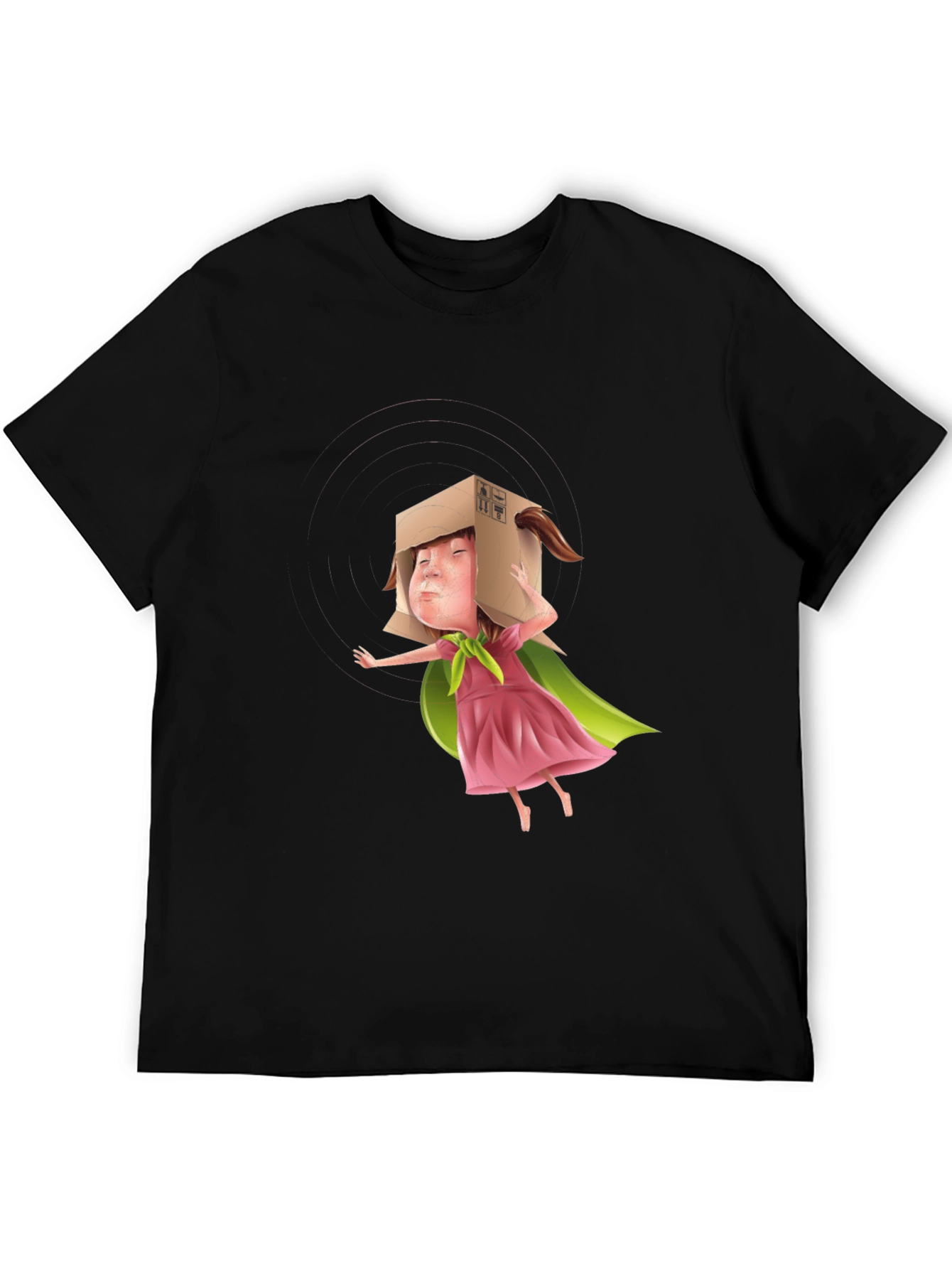Box Head Kid Graphic Tee - Black T-Shirt