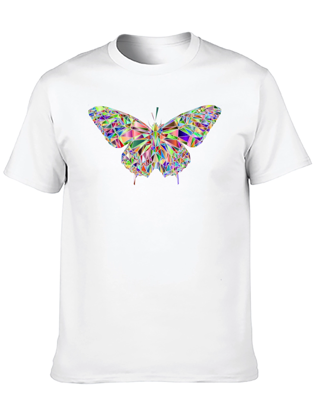 Geometric Butterfly Graphic Black T-Shirt