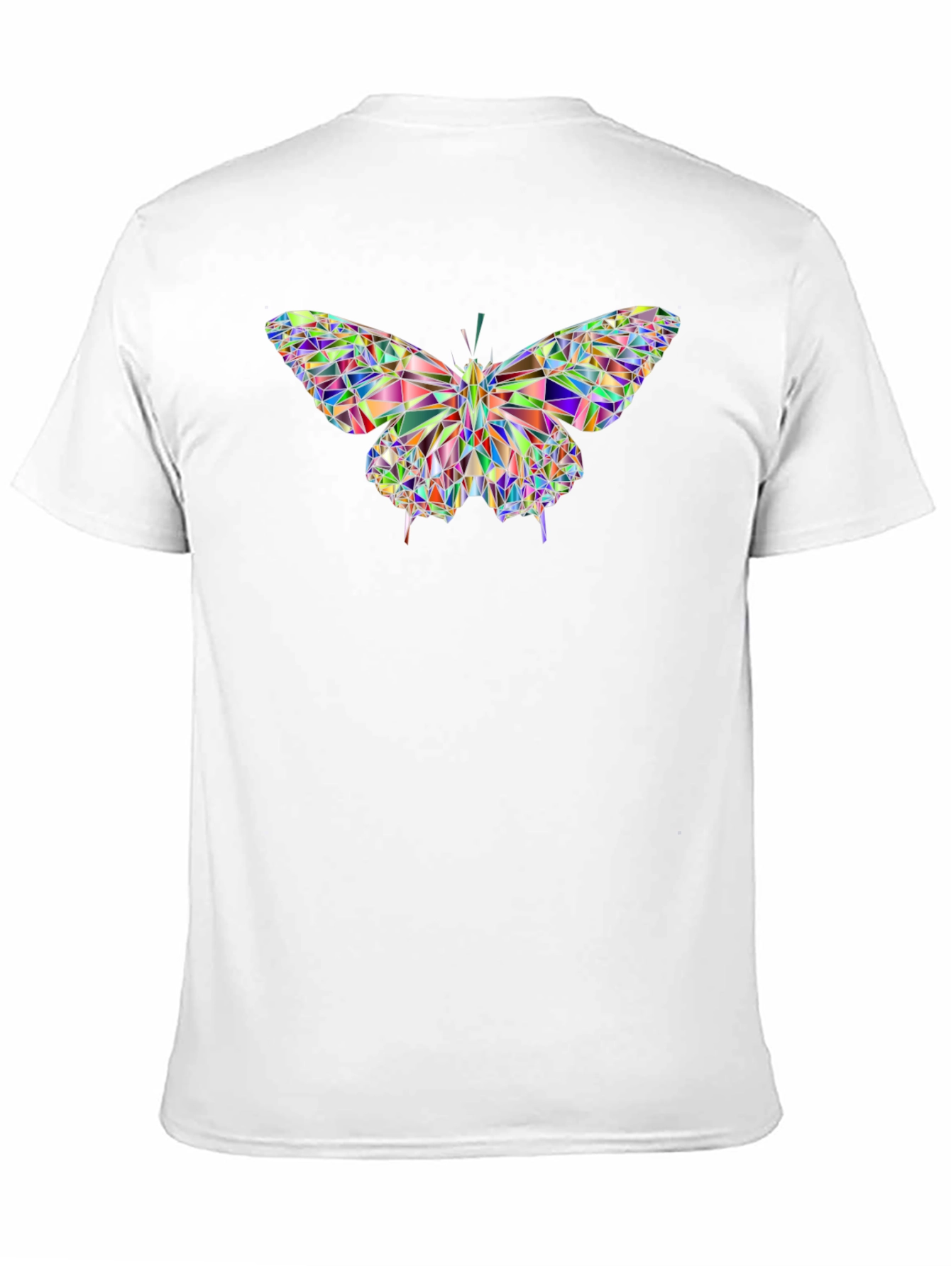 Geometric Butterfly Graphic Black T-Shirt