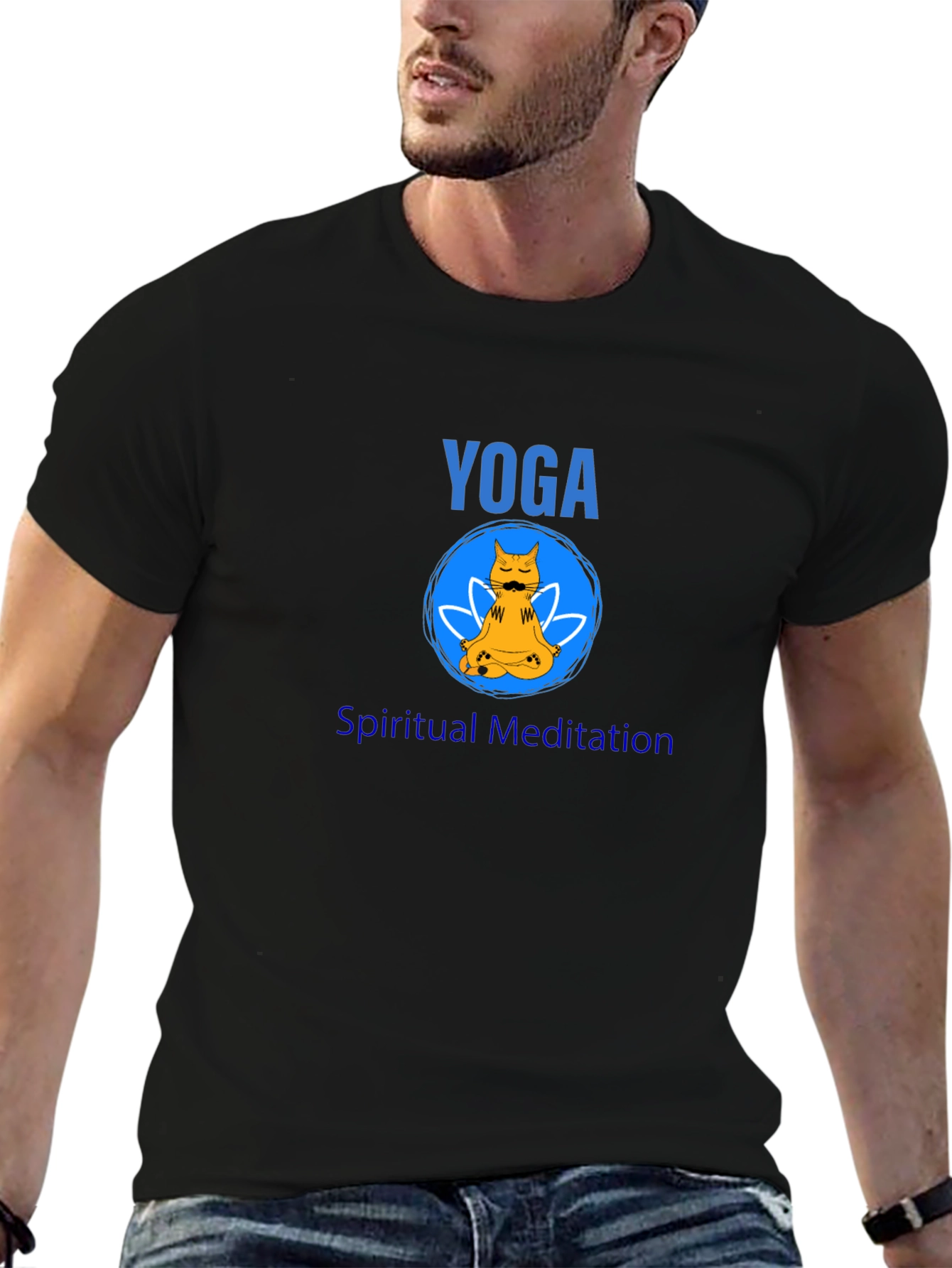 Yoga Meditation Cat Graphic Tee