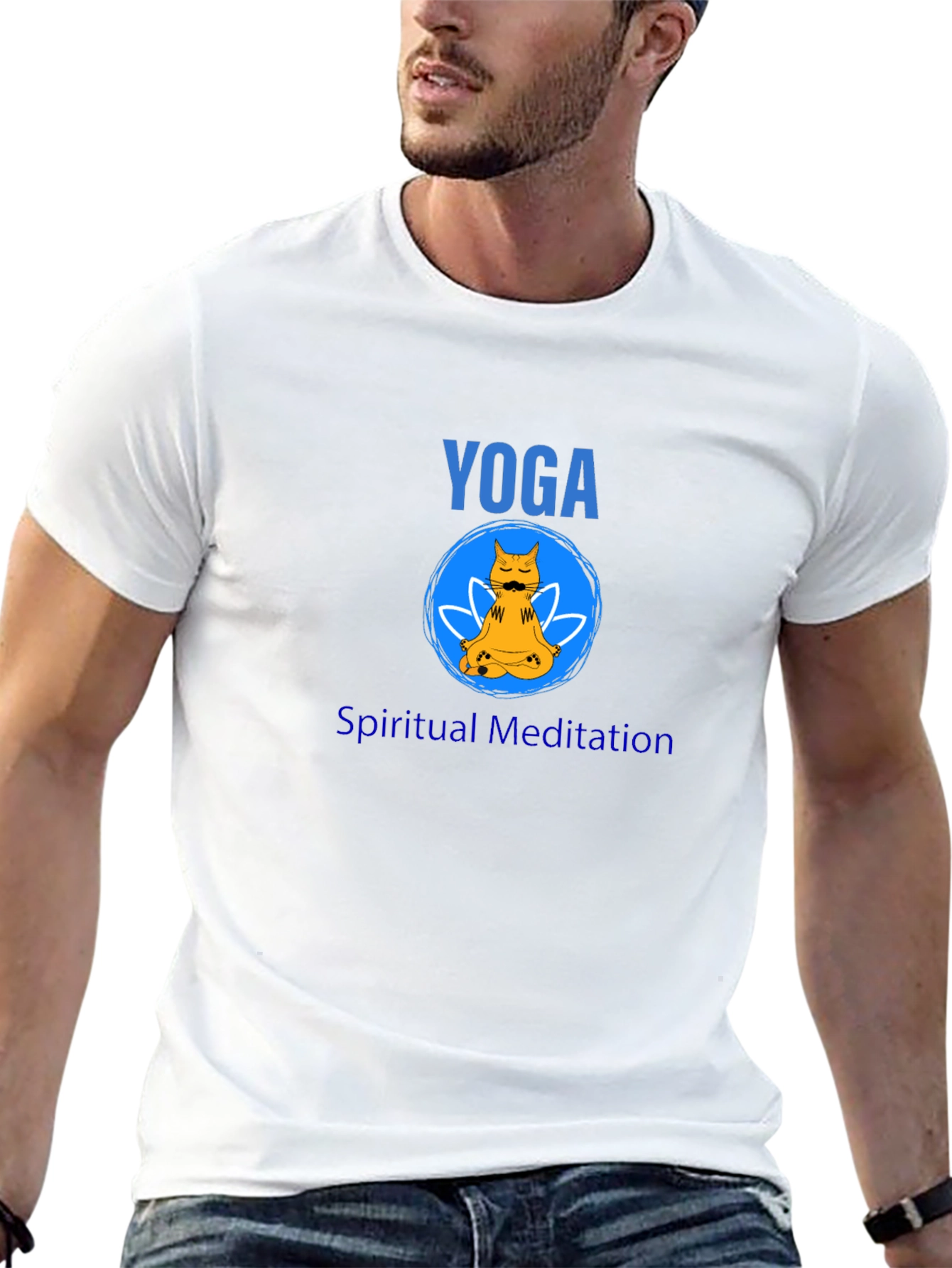 Yoga Meditation Cat Graphic Tee