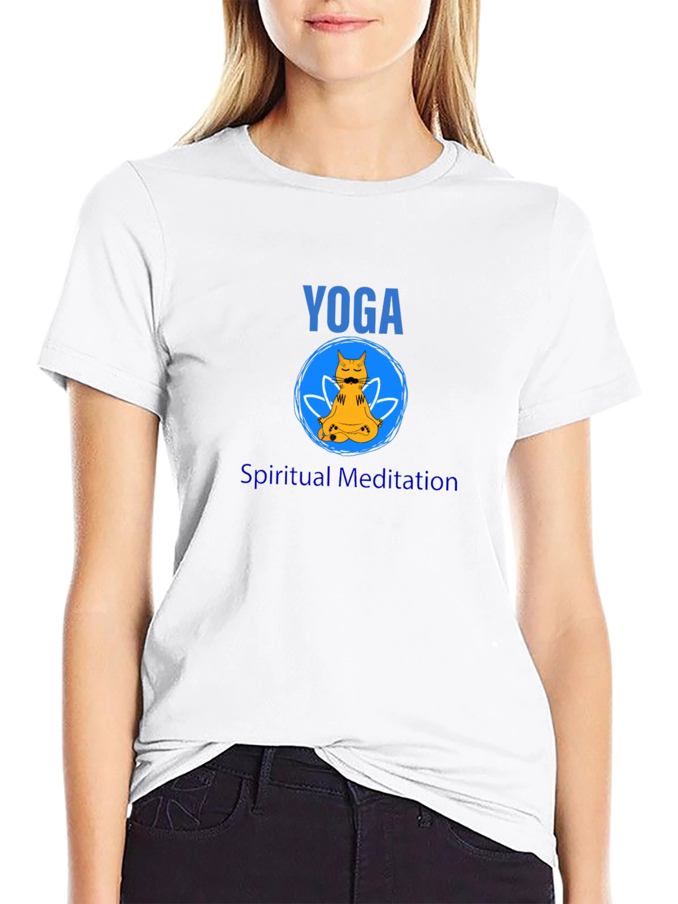 Yoga Meditation Cat Graphic Tee