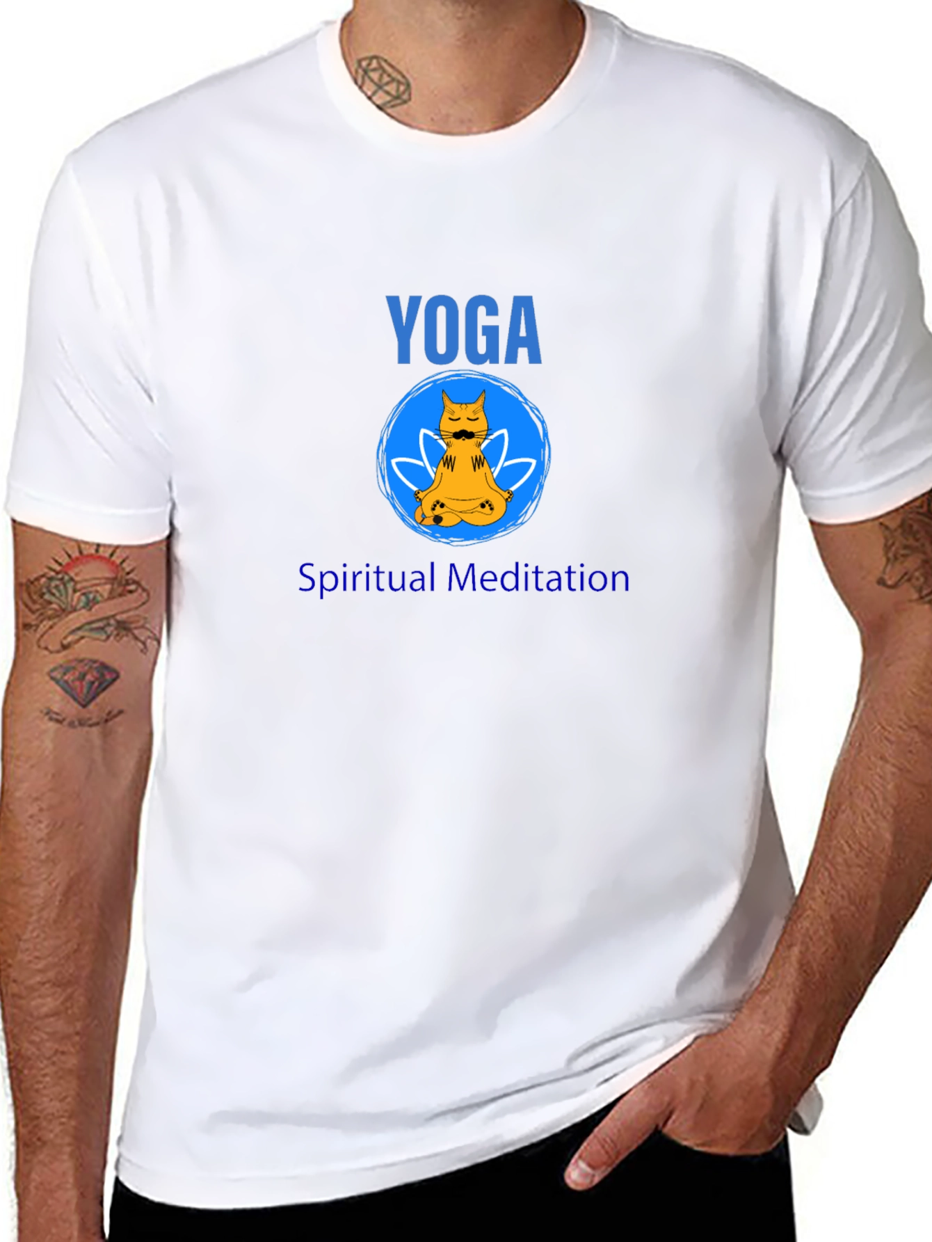 Yoga Meditation Cat Graphic Tee