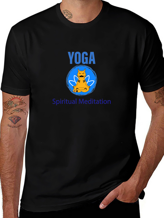 Yoga Meditation Cat Graphic Tee