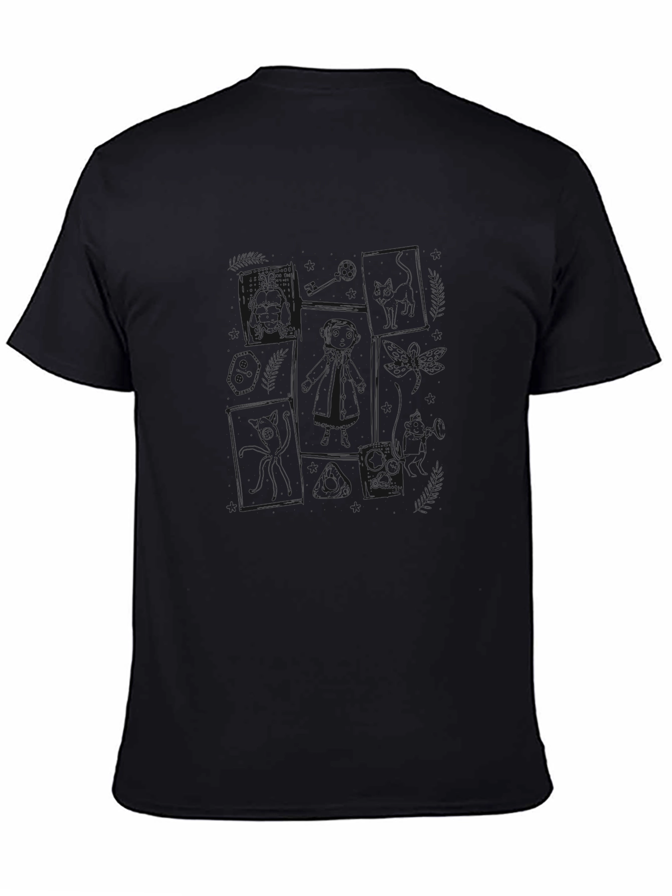 Mens Black Crew Neck T-Shirt - Casual Comfort