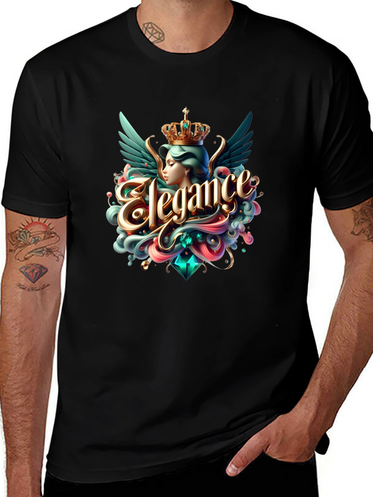 Elegance Crowned Tee - Stylish Graphic Print