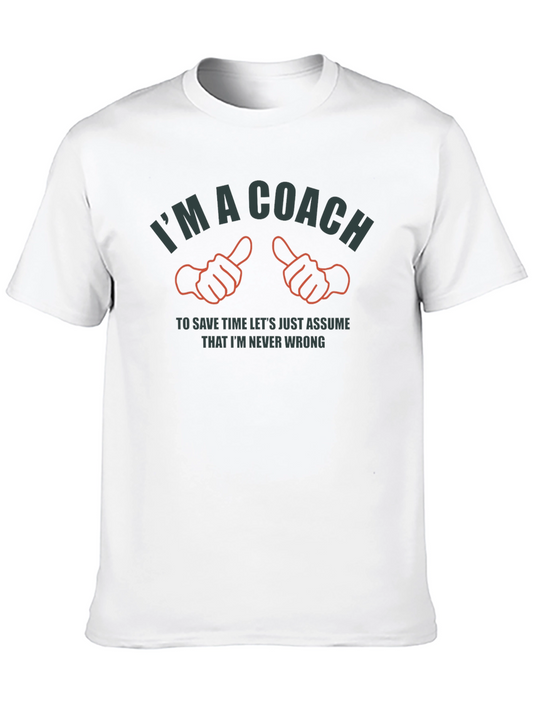 Im A Coach Black T-Shirt - Never Wrong
