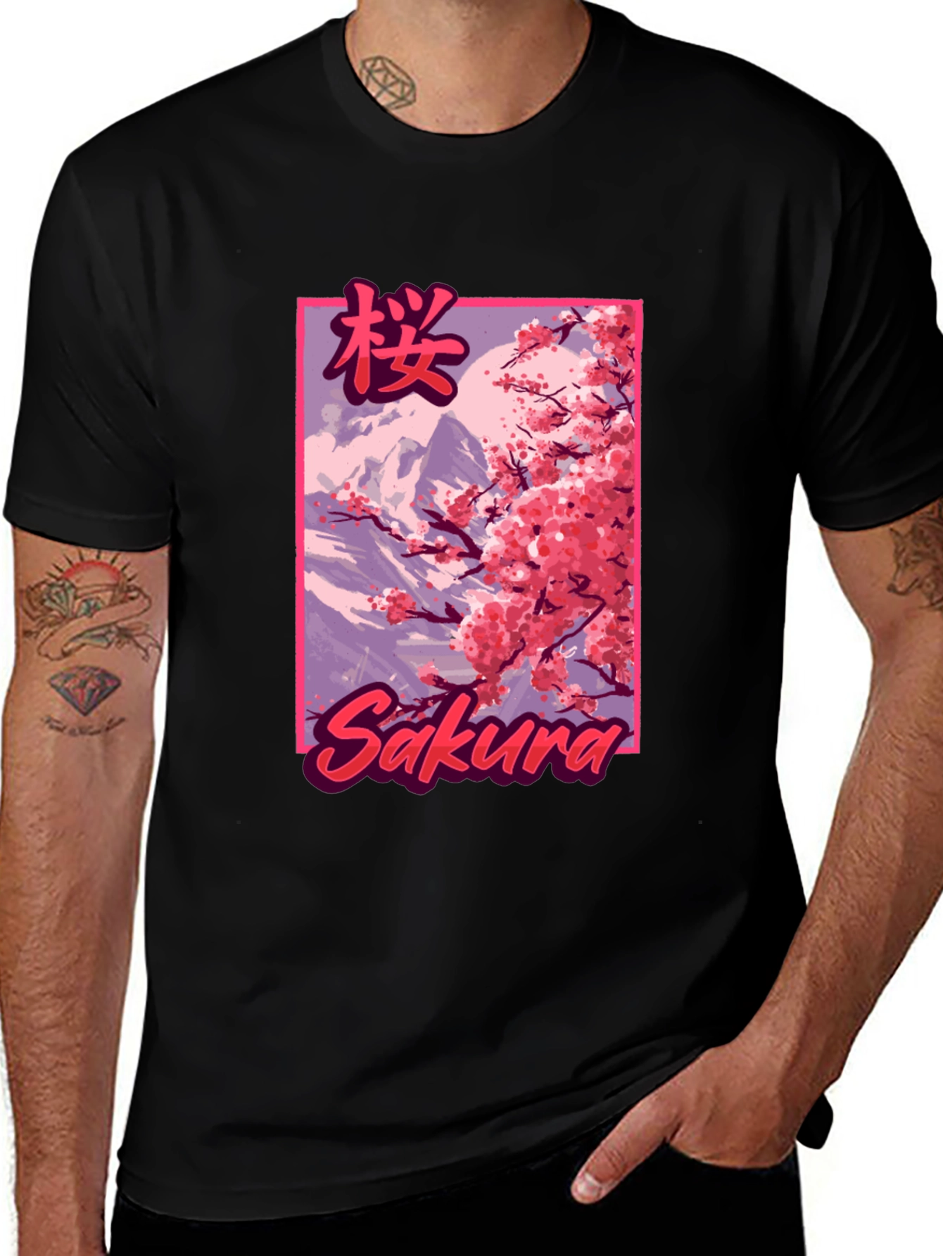 Sakura Blossom Graphic T-Shirt - Japanese Cherry Design