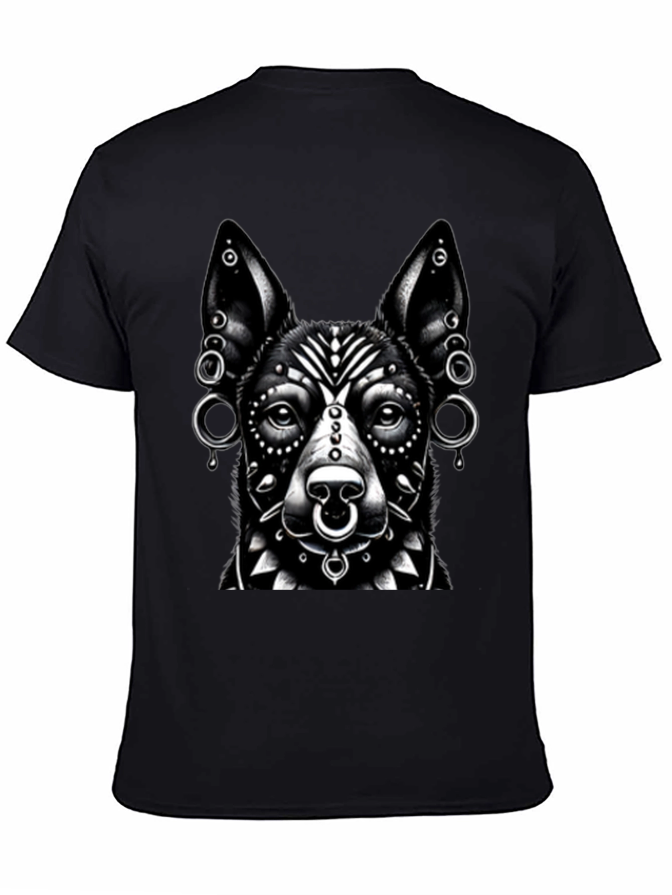 Dog Graphic T-Shirt - Black - Unisex