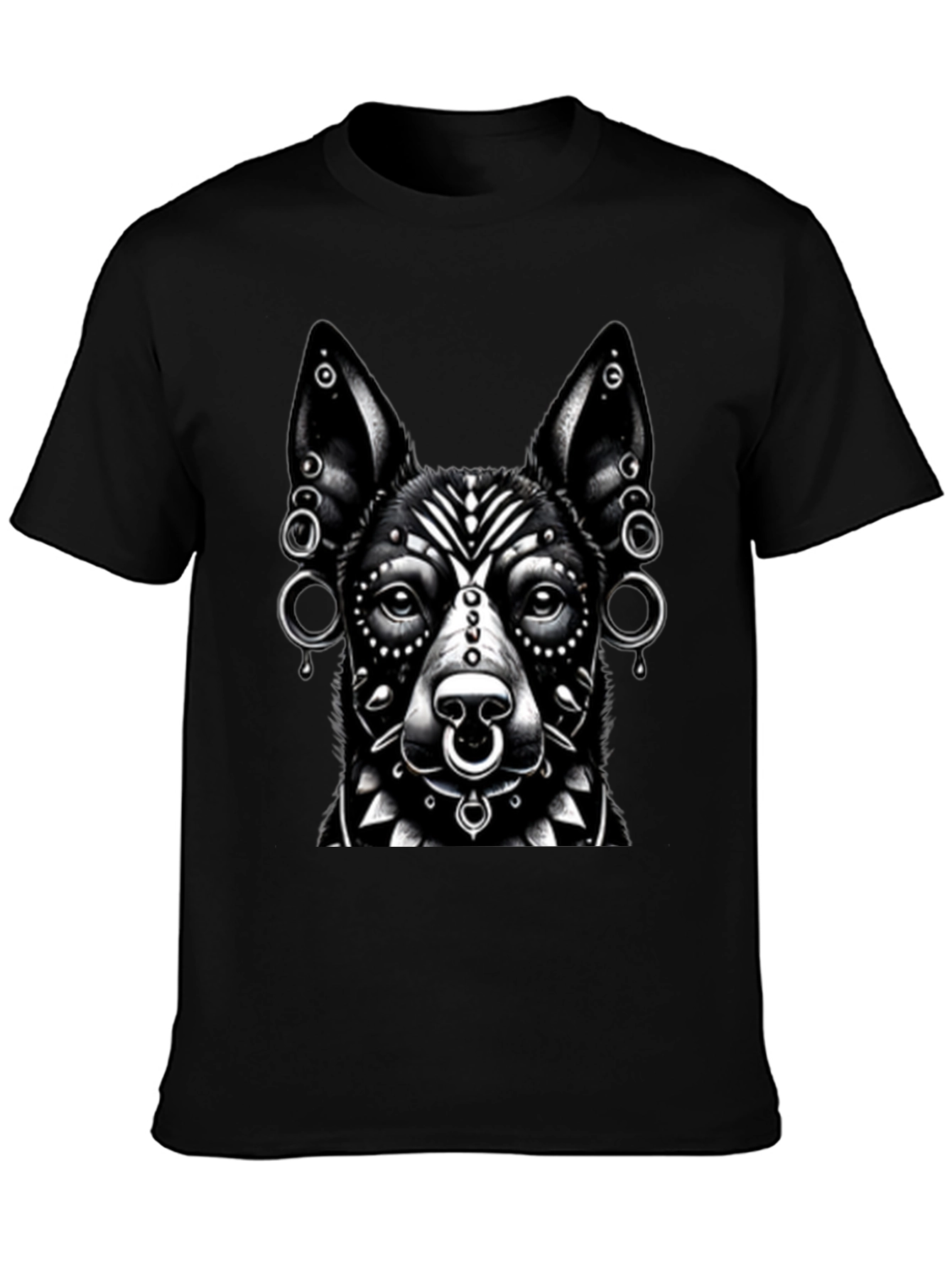 Dog Graphic T-Shirt - Black - Unisex
