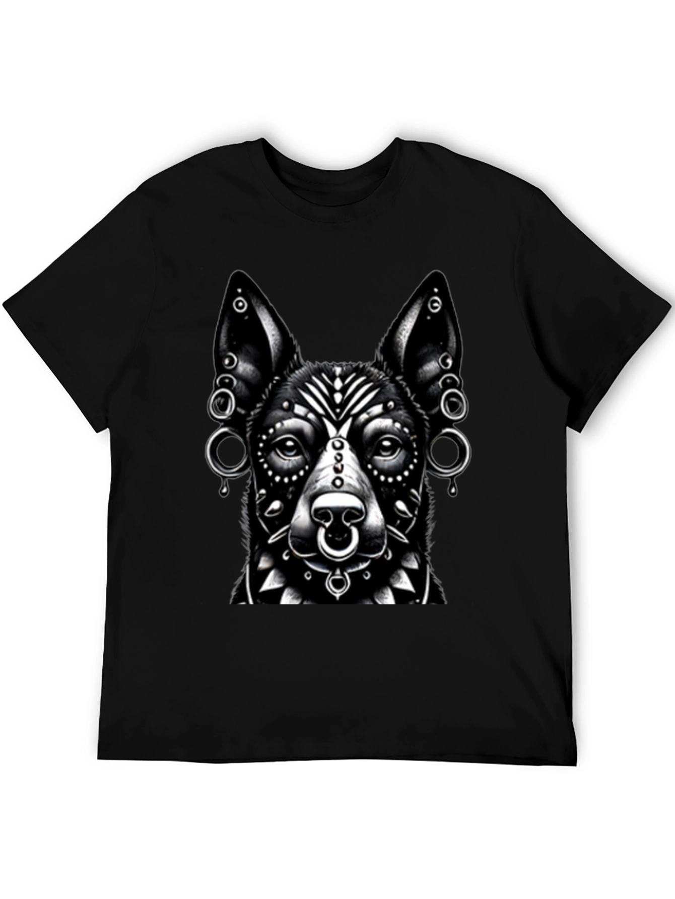 Dog Graphic T-Shirt - Black - Unisex