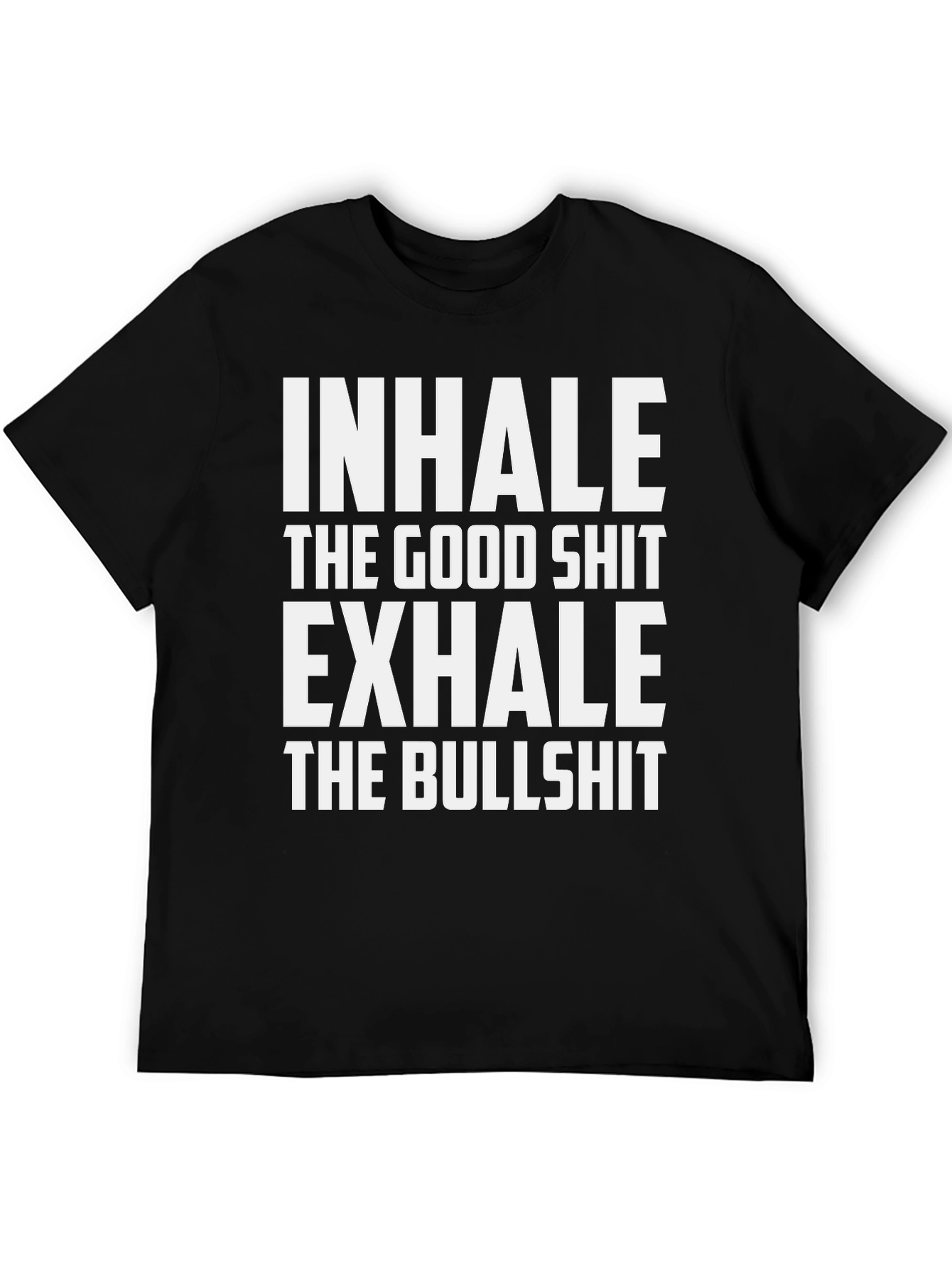 Inhale Exhale Graphic Tee - Mens Black T-Shirt